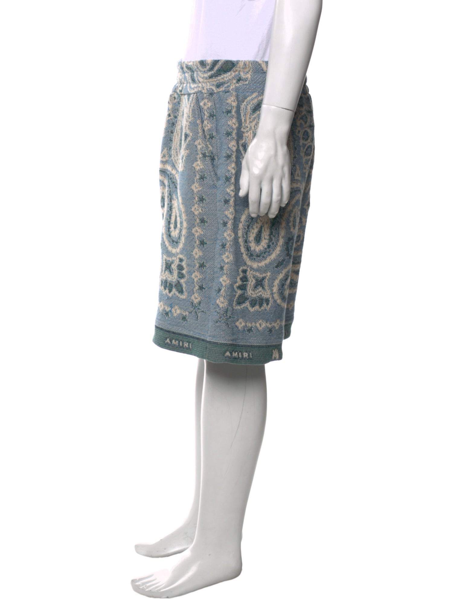 Amiri Paisley Print Jogger Shorts