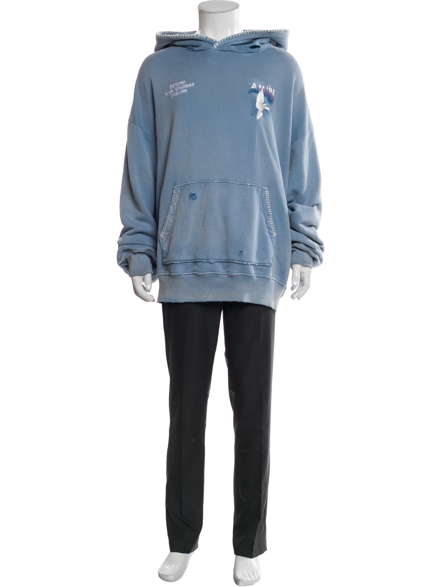 Amiri Graphic Print Crew Neck Hoodie