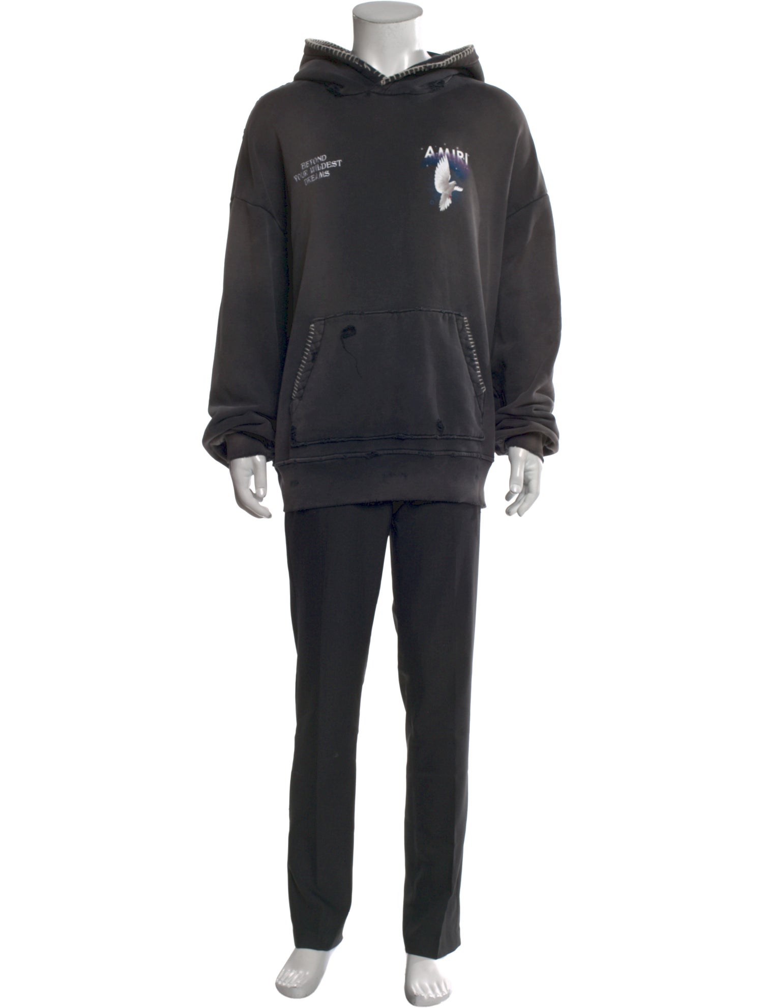 Amiri Graphic Print Crew Neck Hoodie