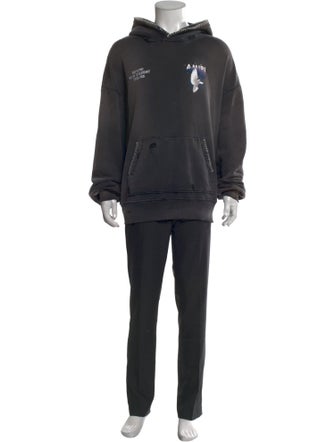 Amiri Graphic Print Crew Neck Hoodie