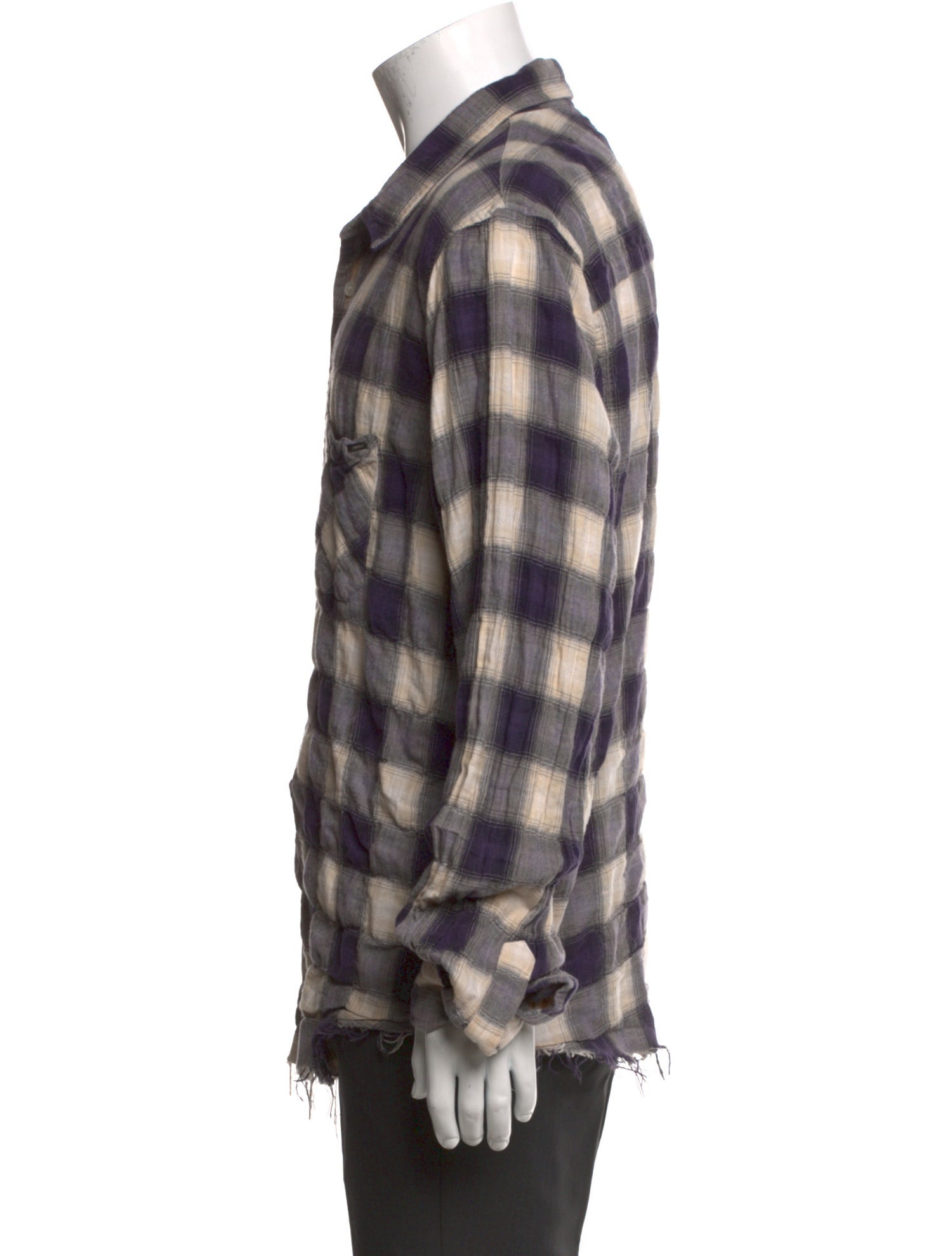 Amiri Plaid Print Long Sleeve Shirt