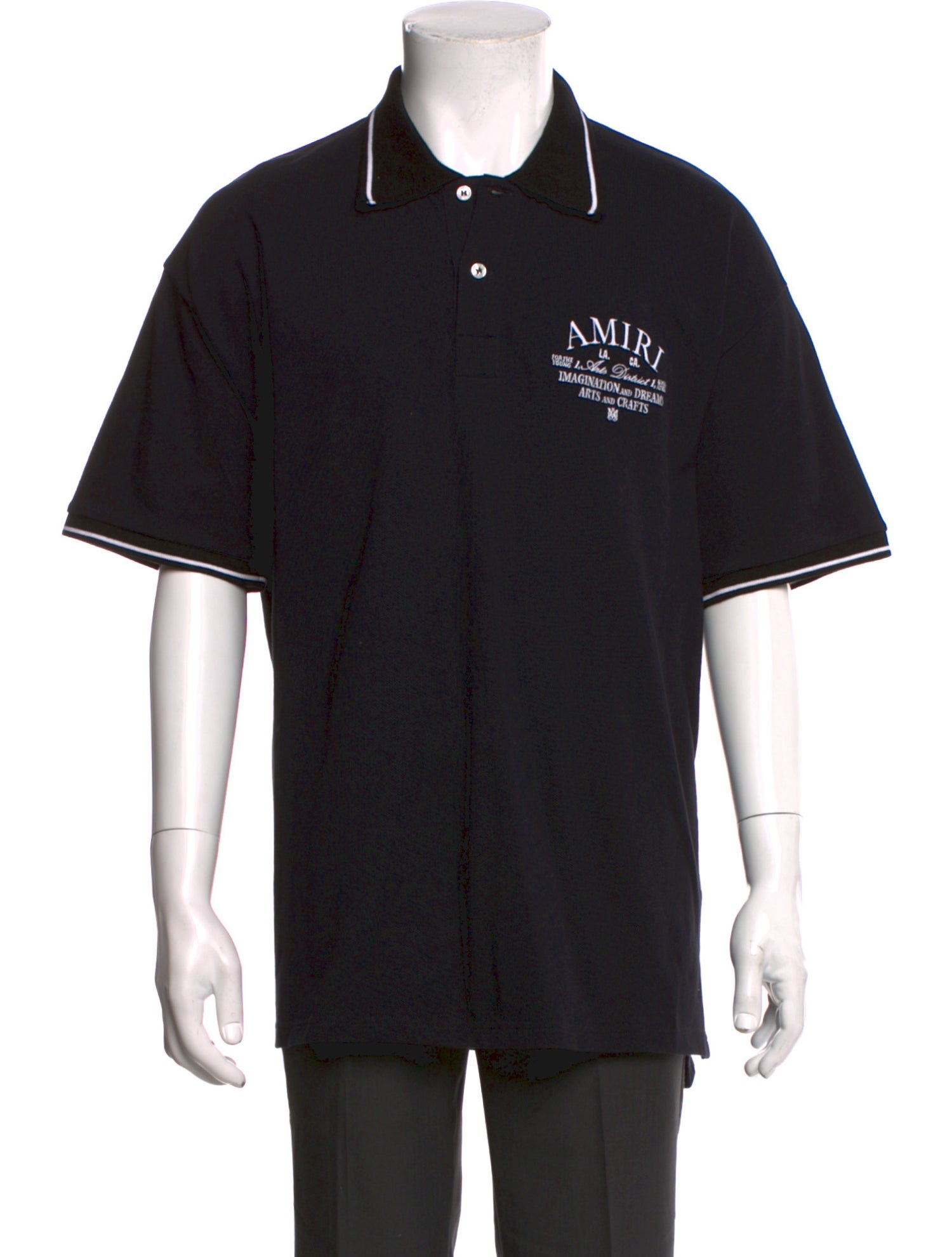 Amiri Graphic Print Crew Neck Polo Shirt