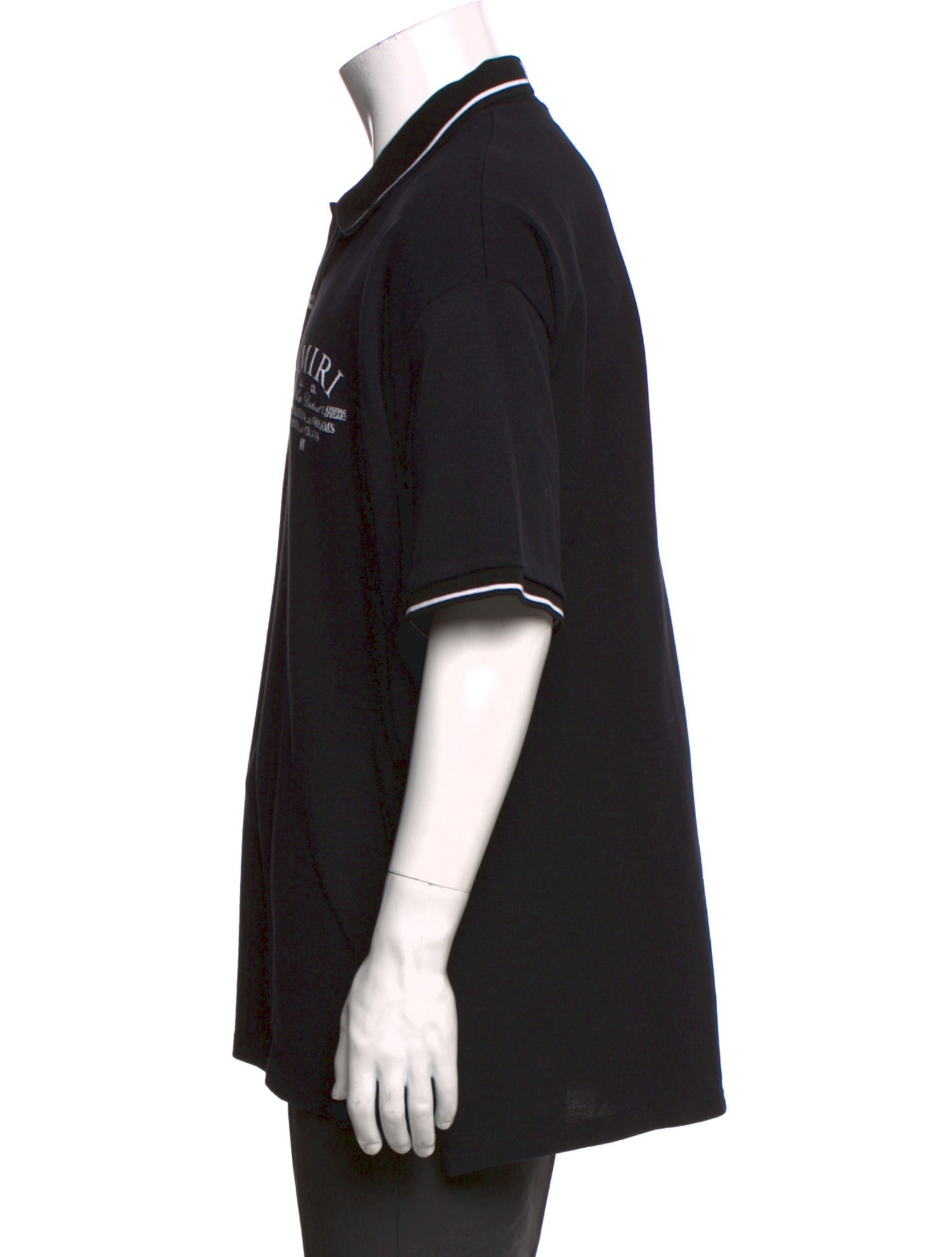 Amiri Graphic Print Crew Neck Polo Shirt