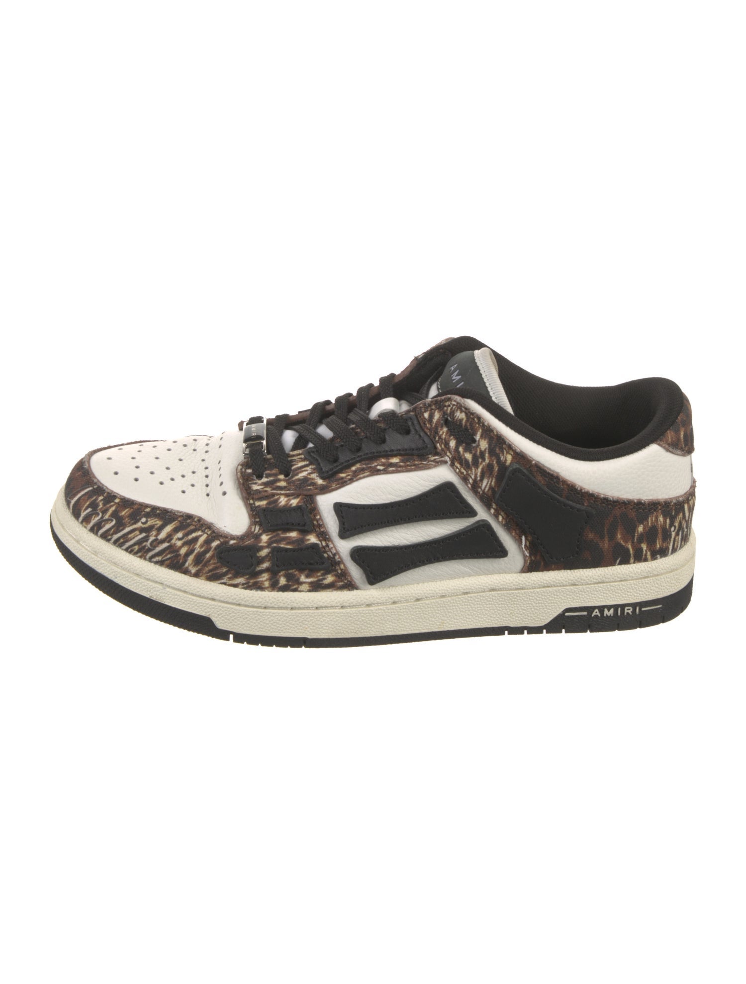 Amiri Leather Animal Print Sneakers