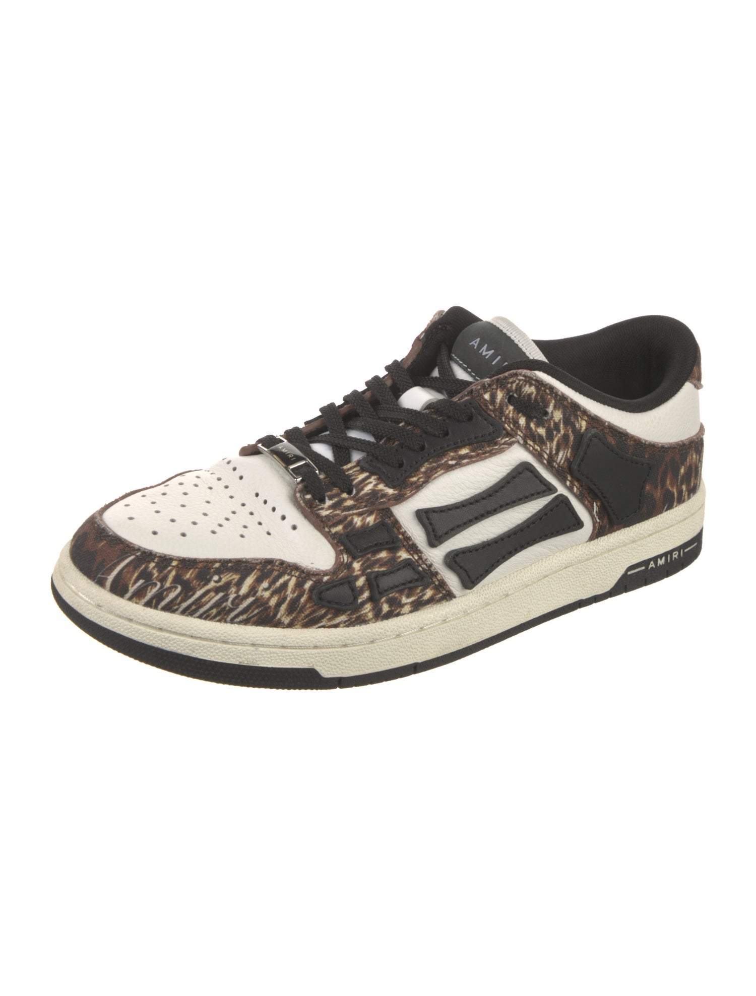 Amiri Leather Animal Print Sneakers
