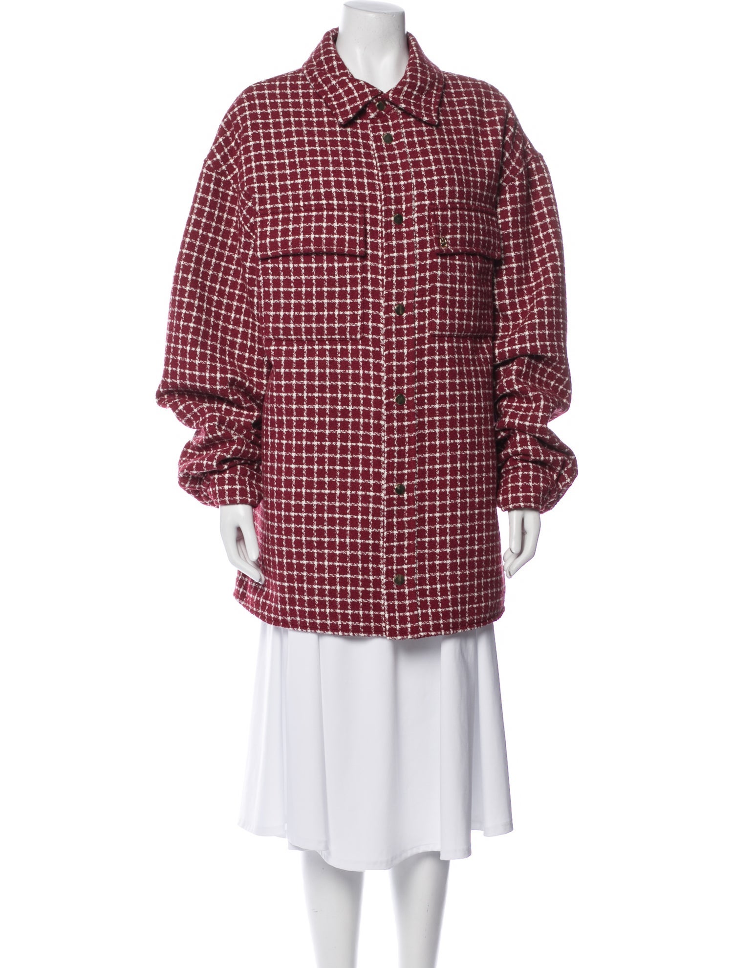 Amiri Plaid Print Coat w/ Tags