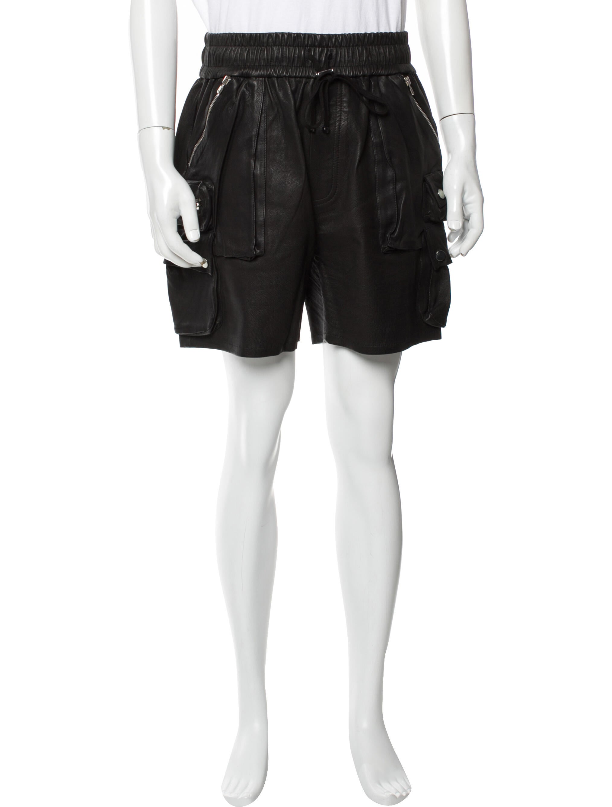 Amiri Leather Cargo Shorts