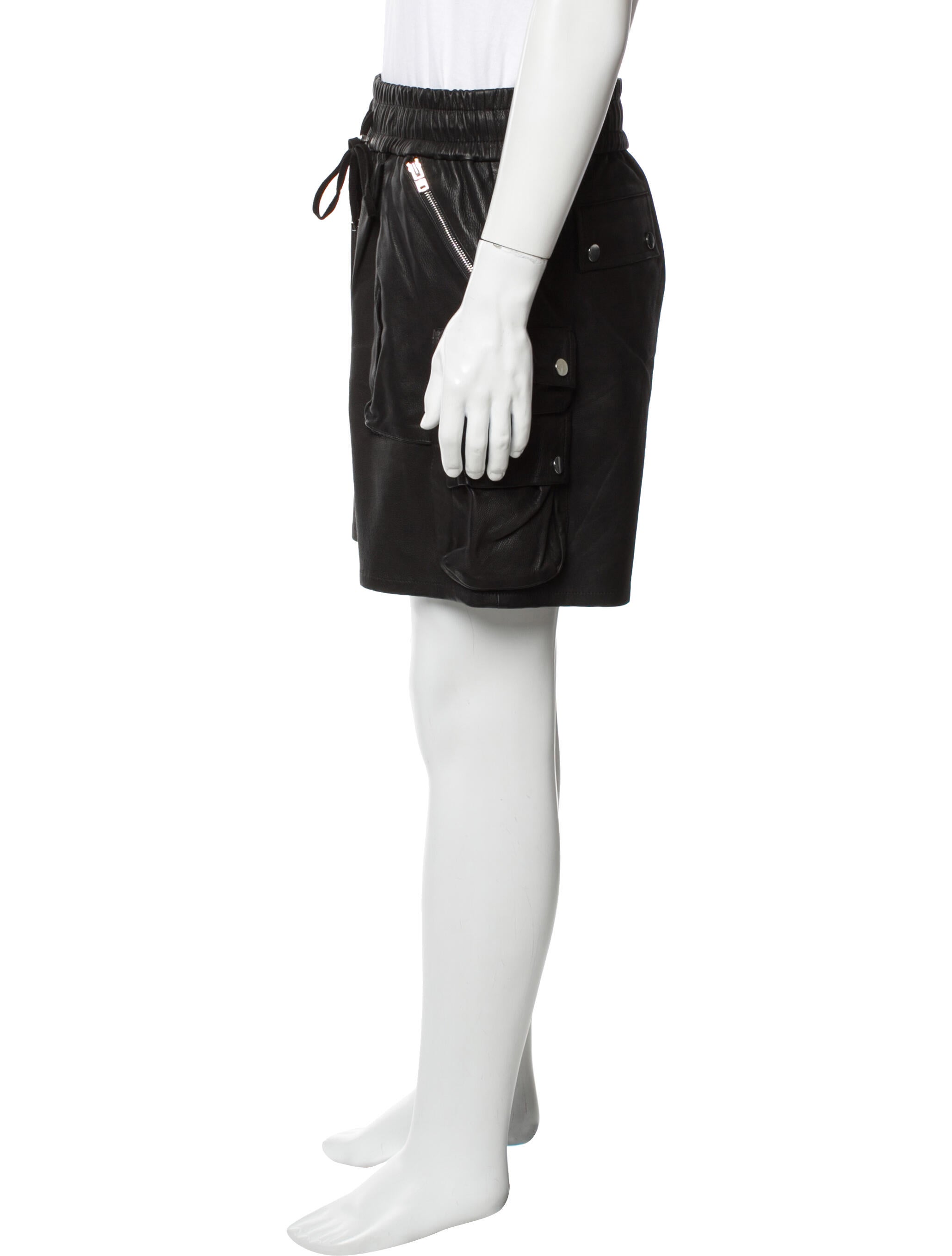 Amiri Leather Cargo Shorts