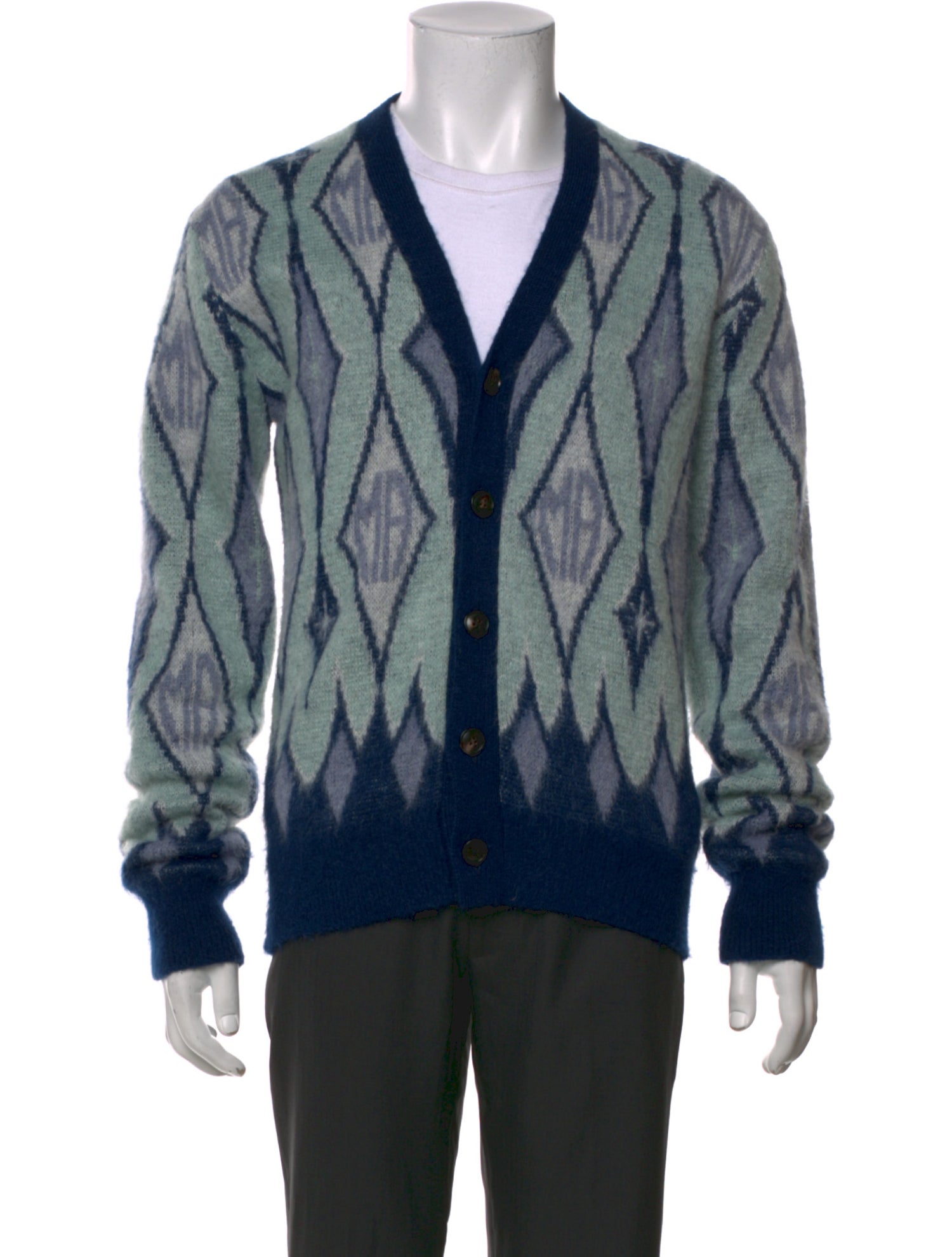 Amiri Printed V-Neck Cardigan