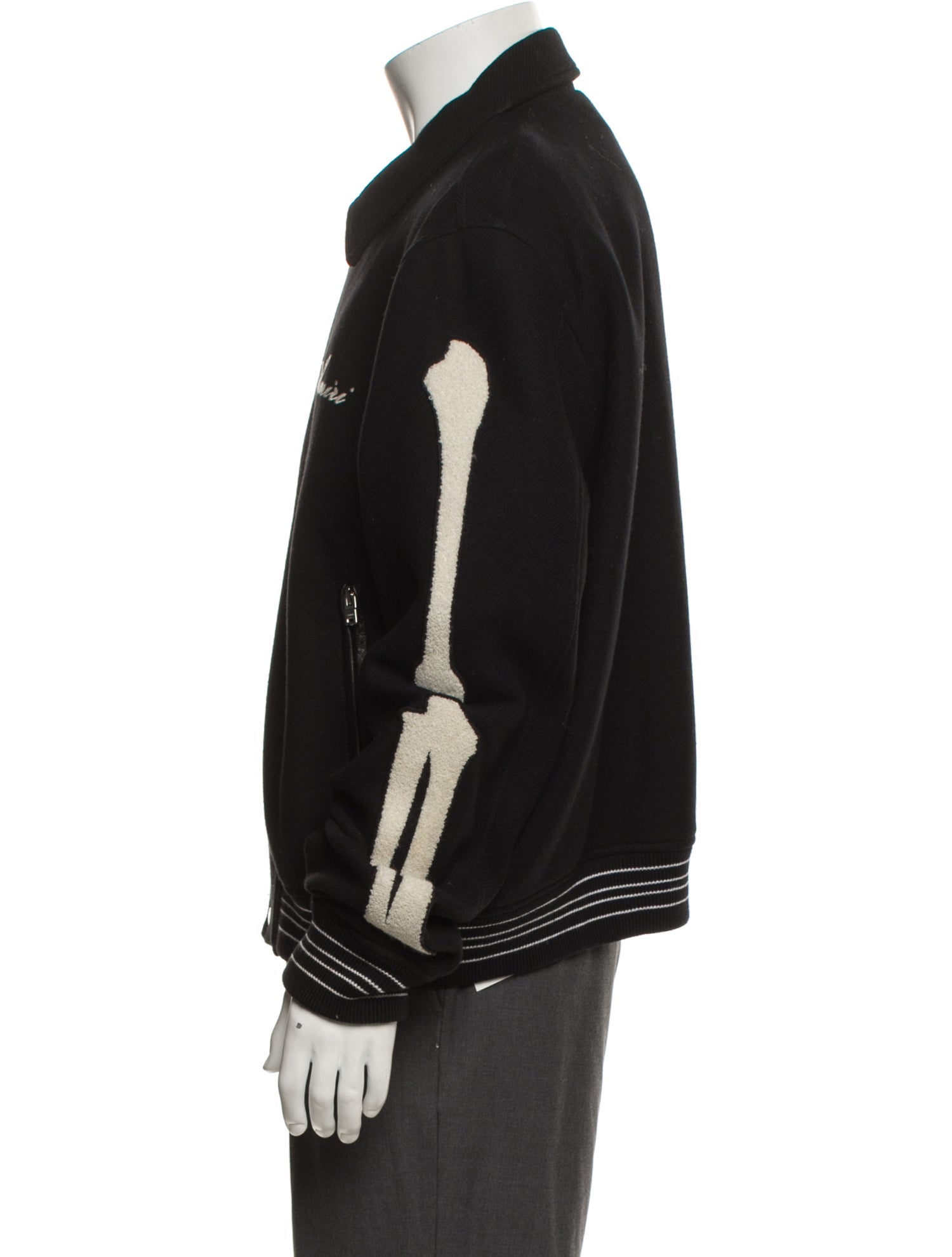 Amiri Wool Graphic Print Varsity Jacket