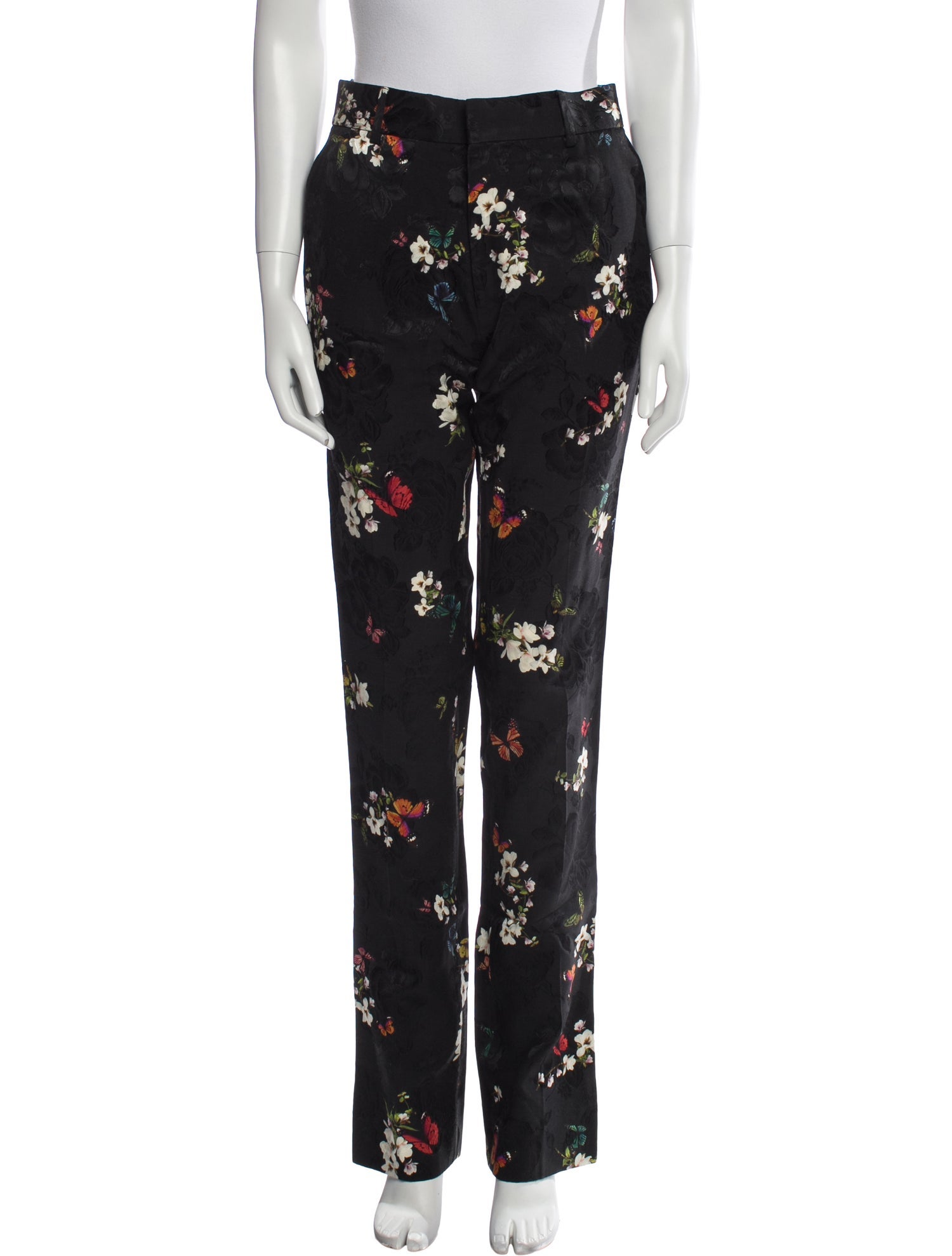 Amiri Floral Print Straight Leg Pants