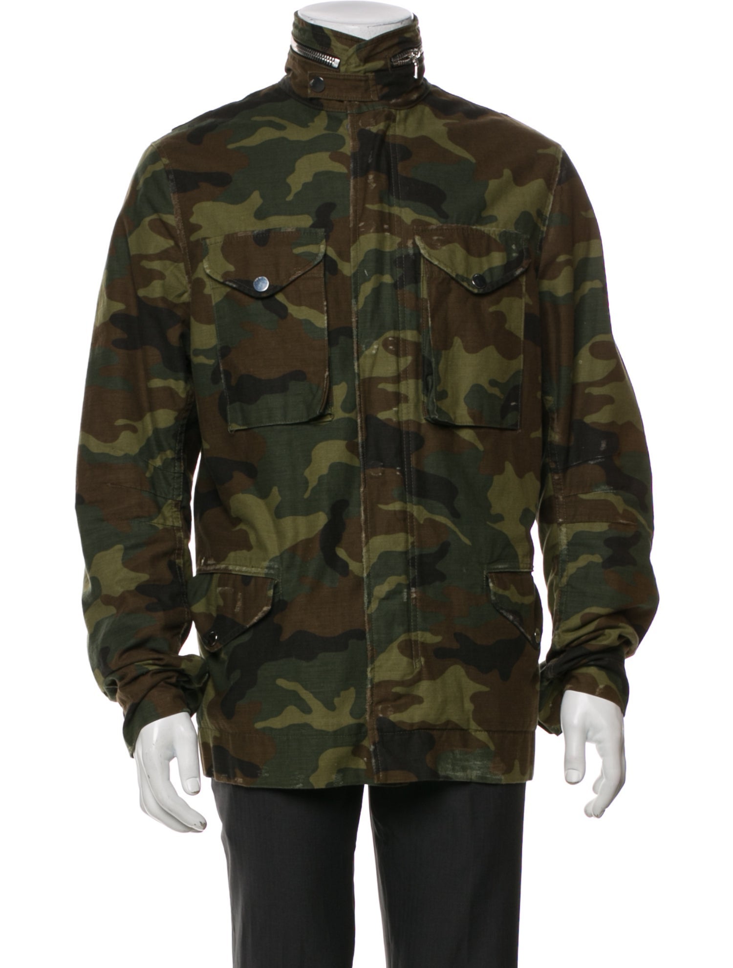 Amiri Camouflage Print Utility Jacket