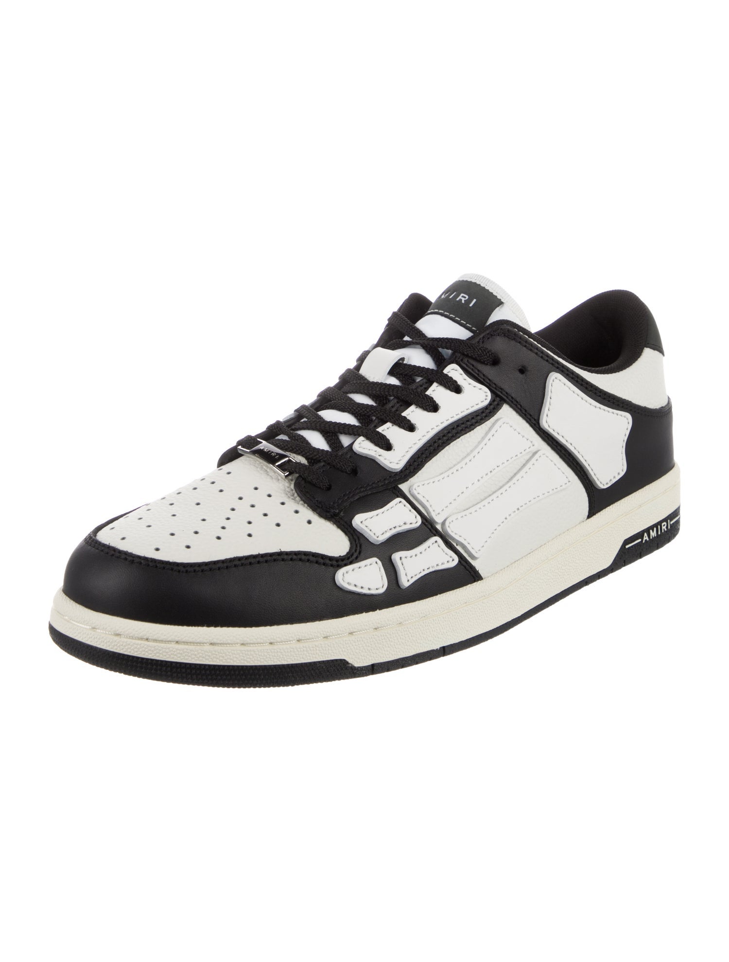 Amiri Leather Colorblock Pattern Sneakers