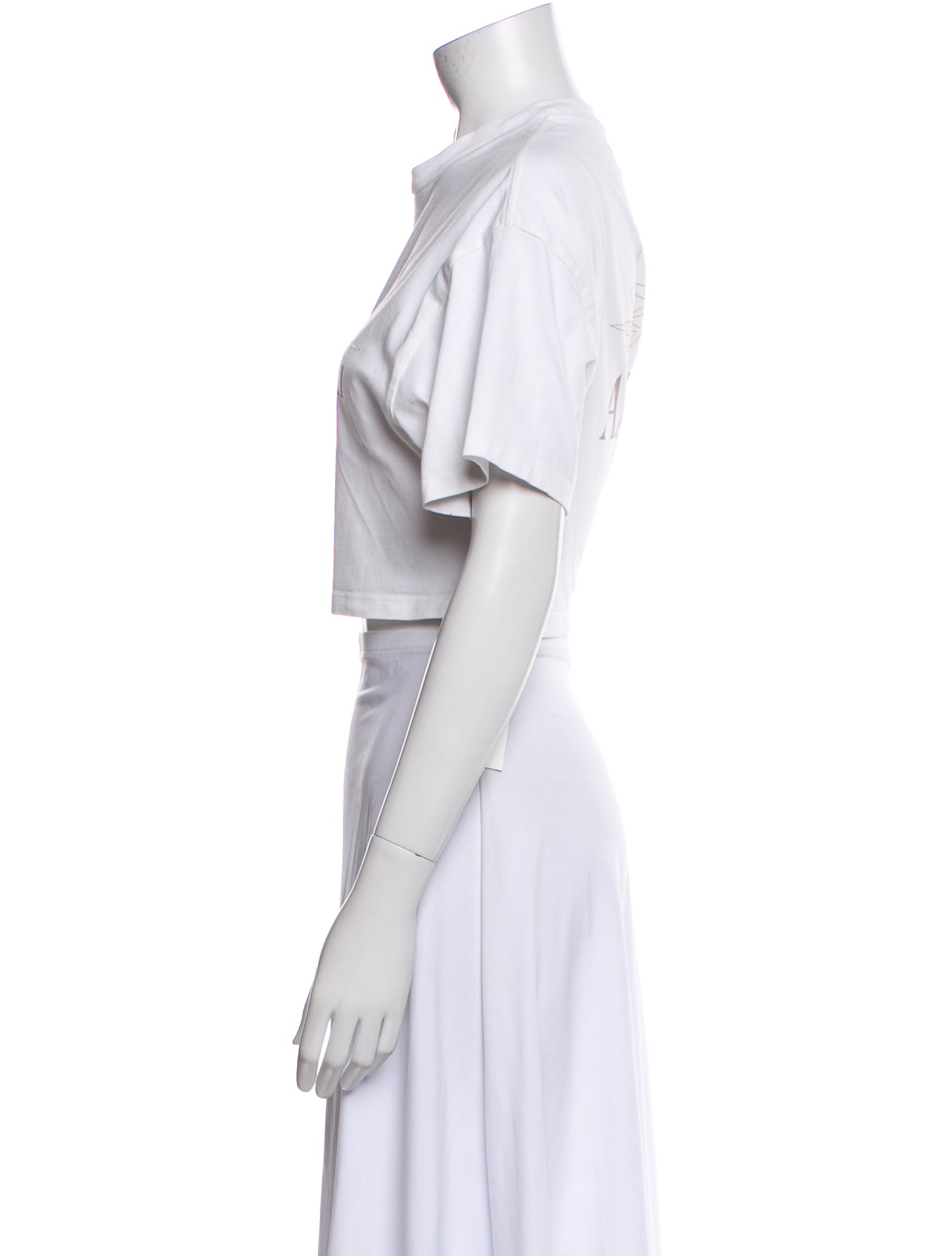 Amiri Graphic Print Crew Neck Crop Top