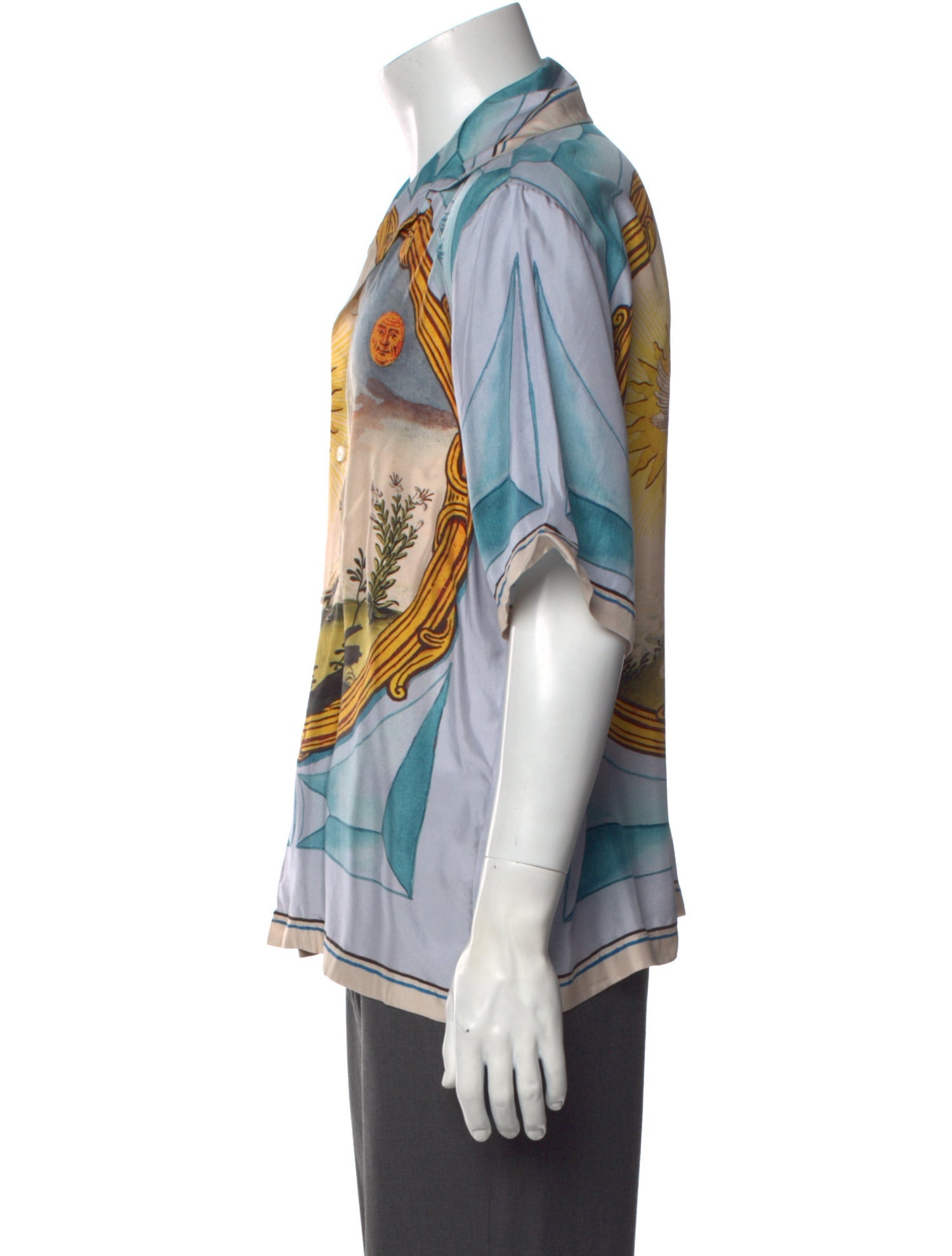 Amiri Silk Graphic Print Shirt