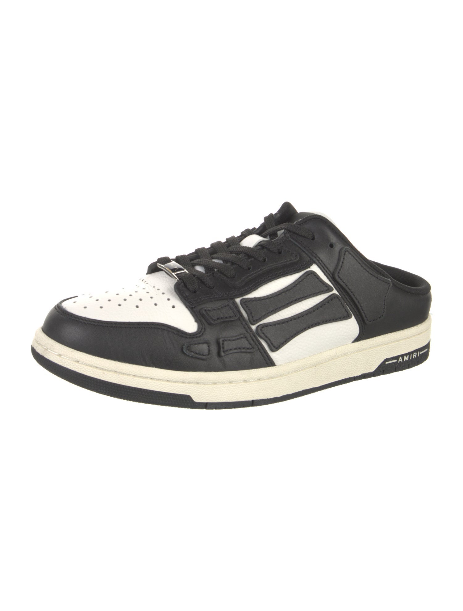 Amiri Leather Colorblock Pattern Sneakers