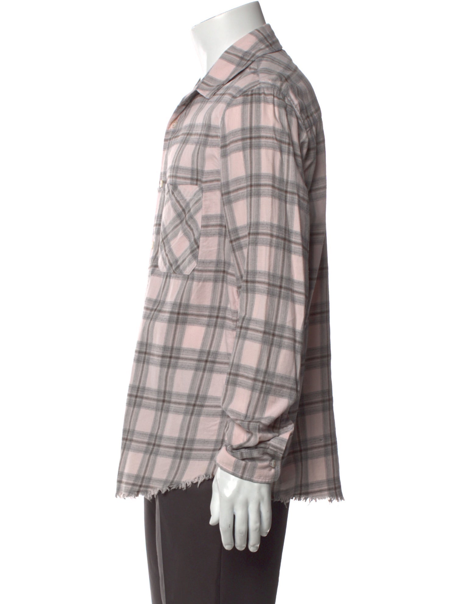 Amiri Plaid Print Long Sleeve Shirt