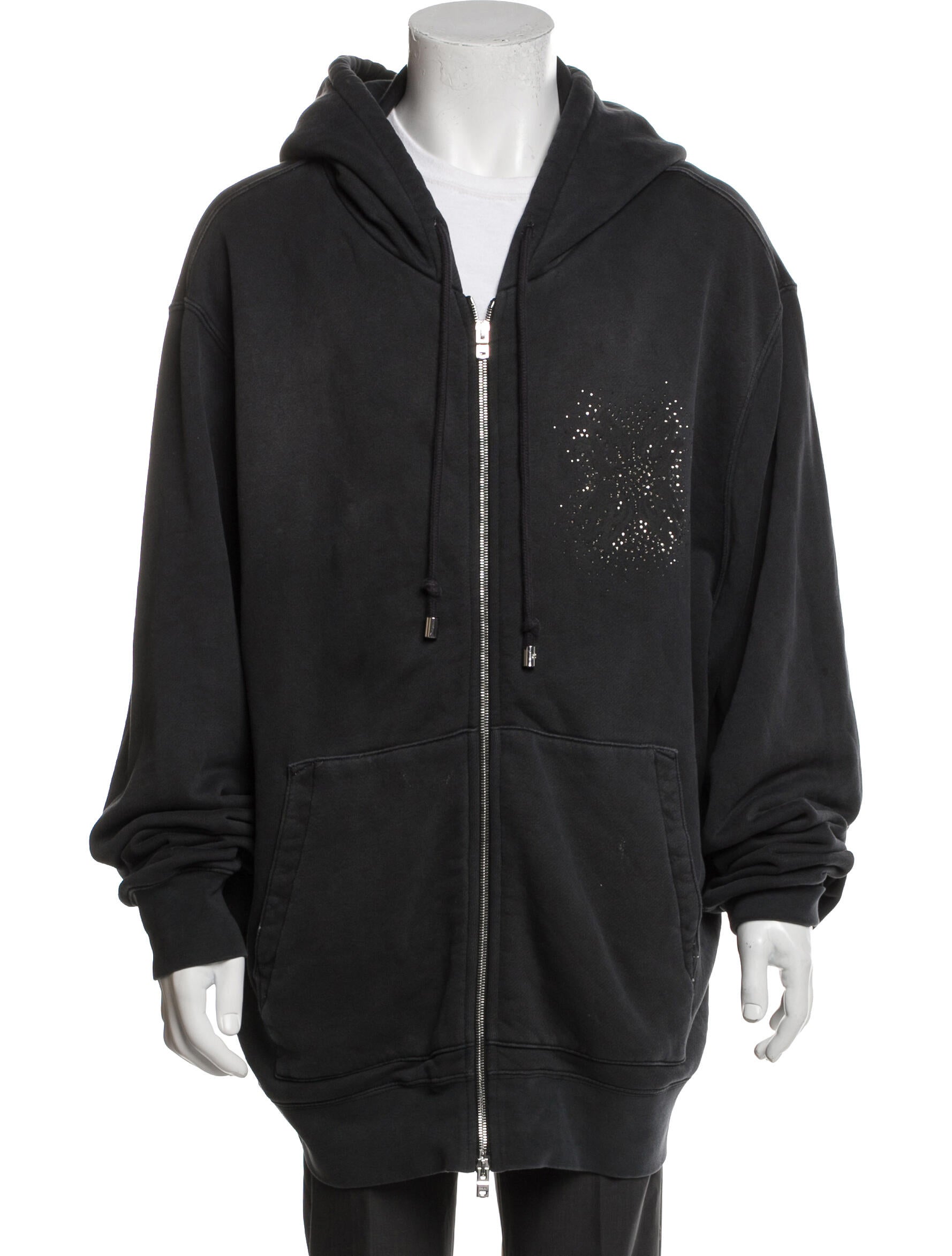 Amiri Graphic Print V-Neck Hoodie