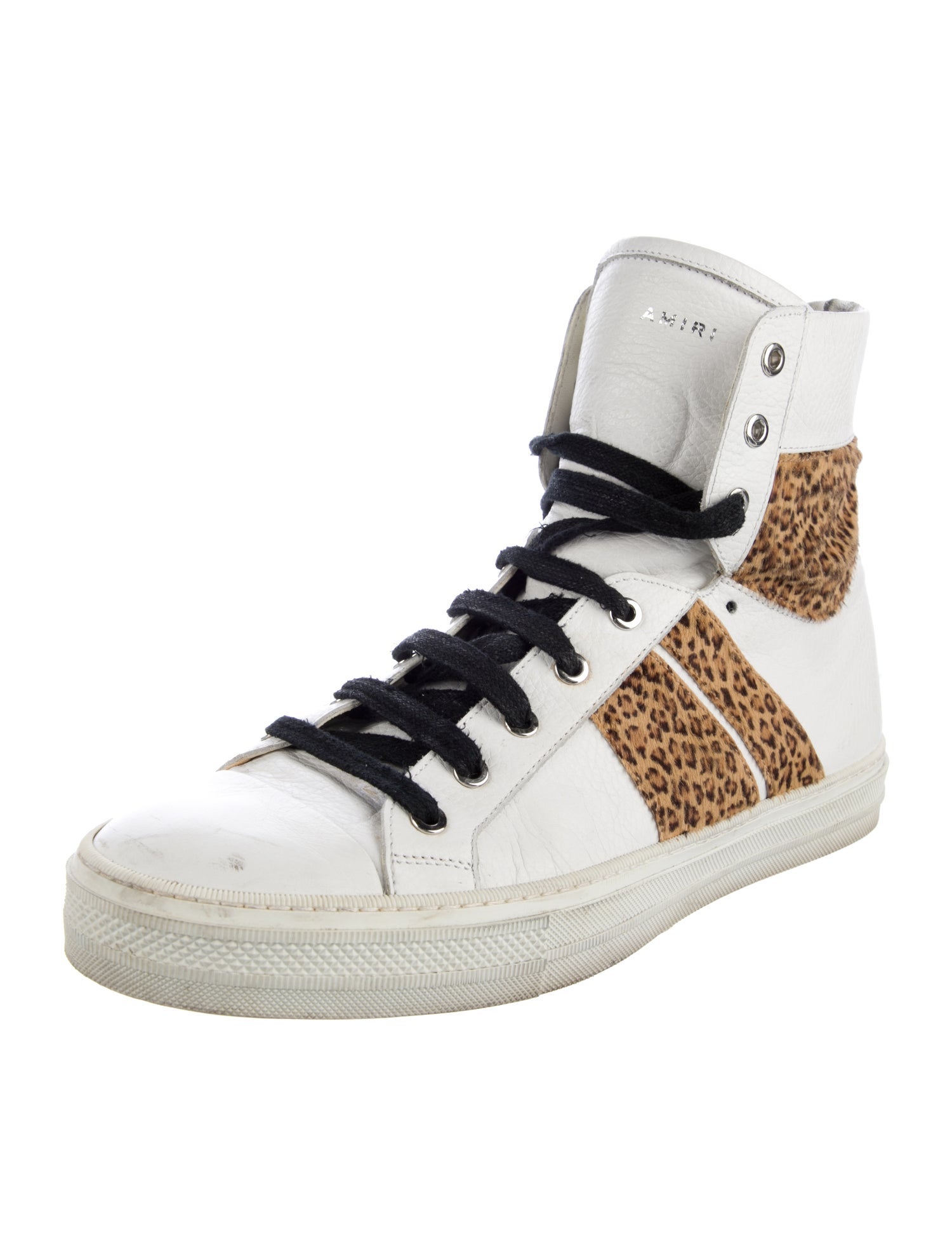 Amiri Leather Animal Print Sneakers