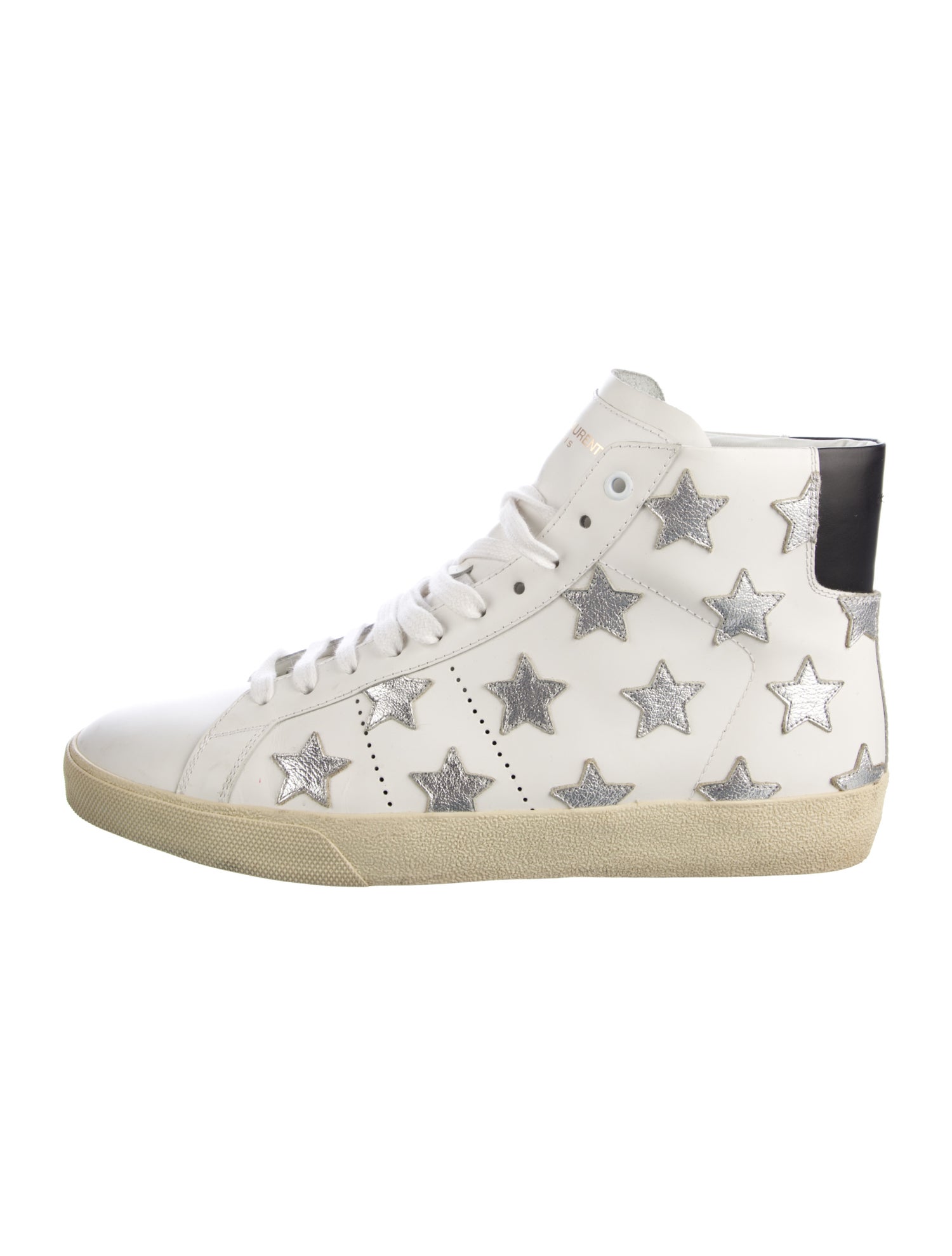 Saint Laurent Leather Printed Sneakers