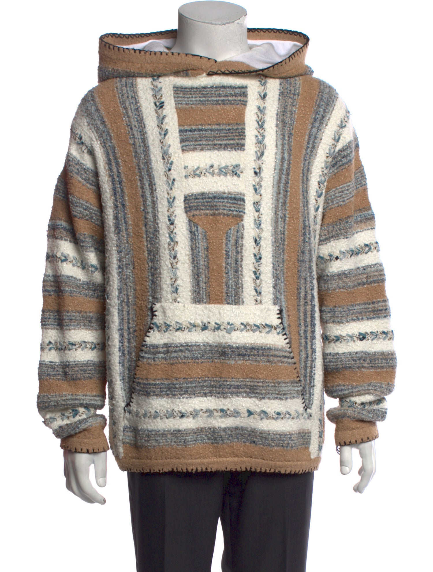 Amiri Striped Crew Neck Hoodie