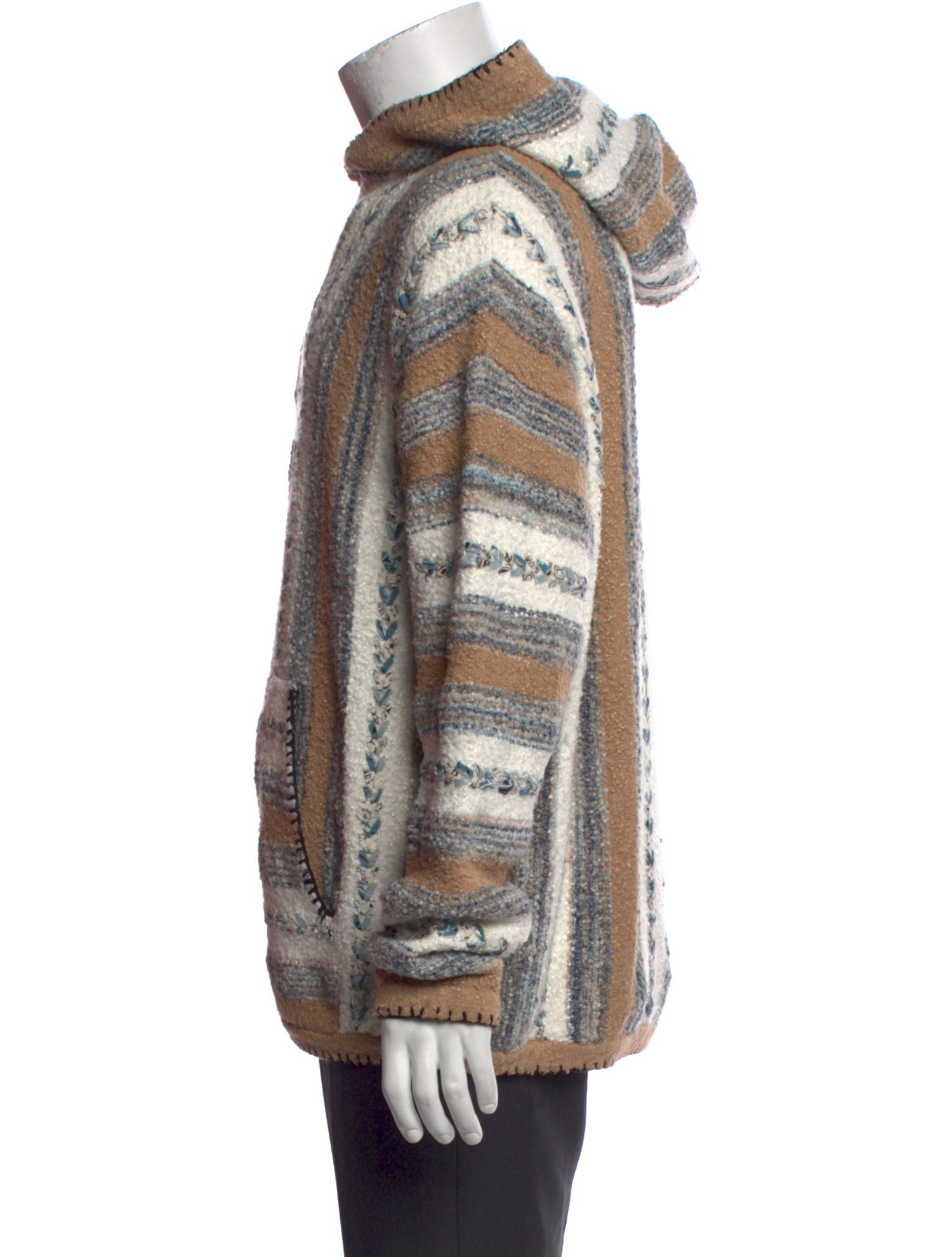 Amiri Striped Crew Neck Hoodie