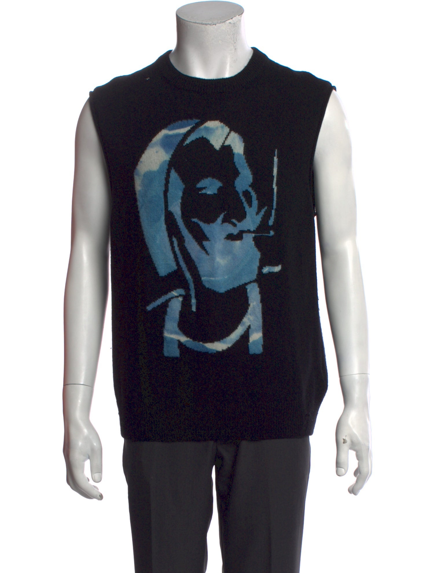 Amiri Graphic Print Crew Neck Sweater Vest