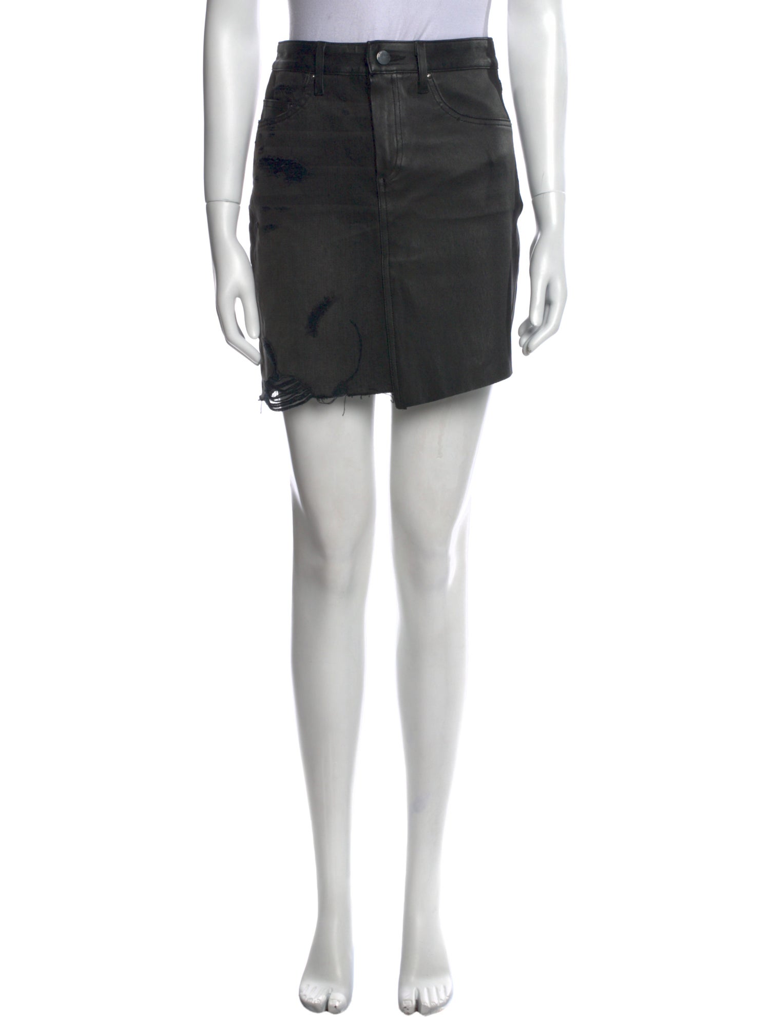 Amiri Distressed Accents Knee-Length Skirt