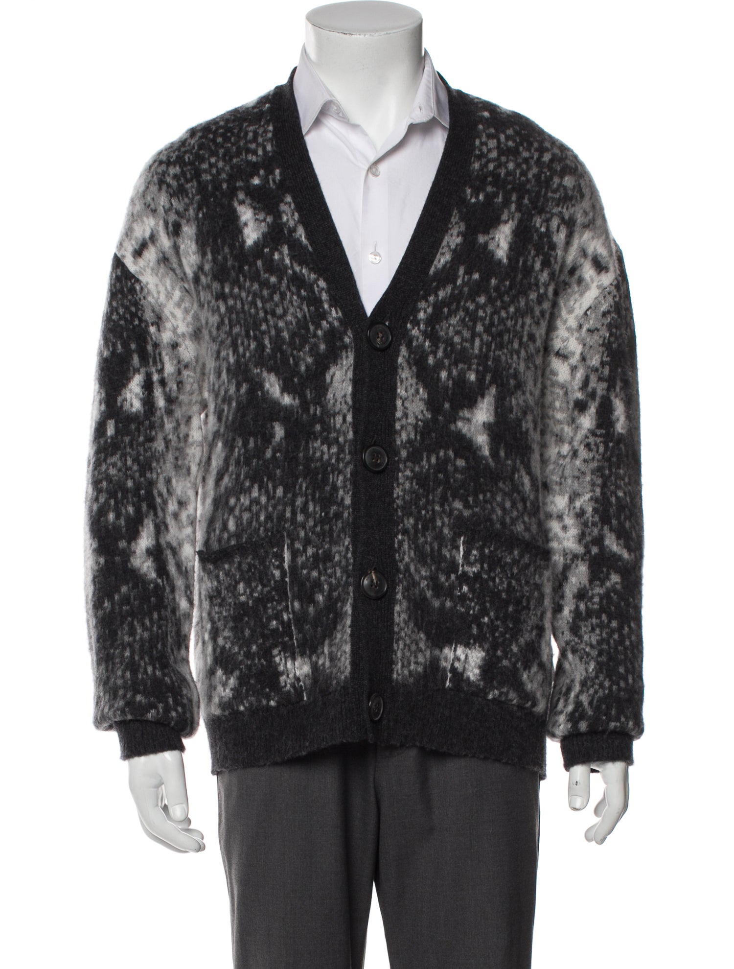 Amiri Wool Tie-Dye Print Cardigan w/ Tags