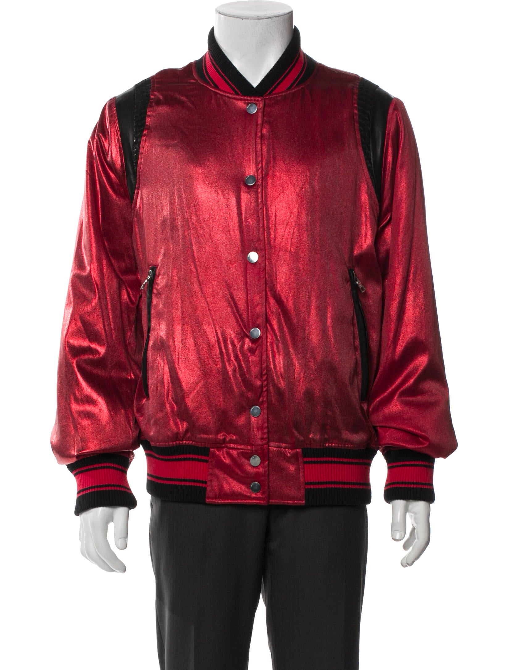 Amiri Silk Striped Bomber Jacket