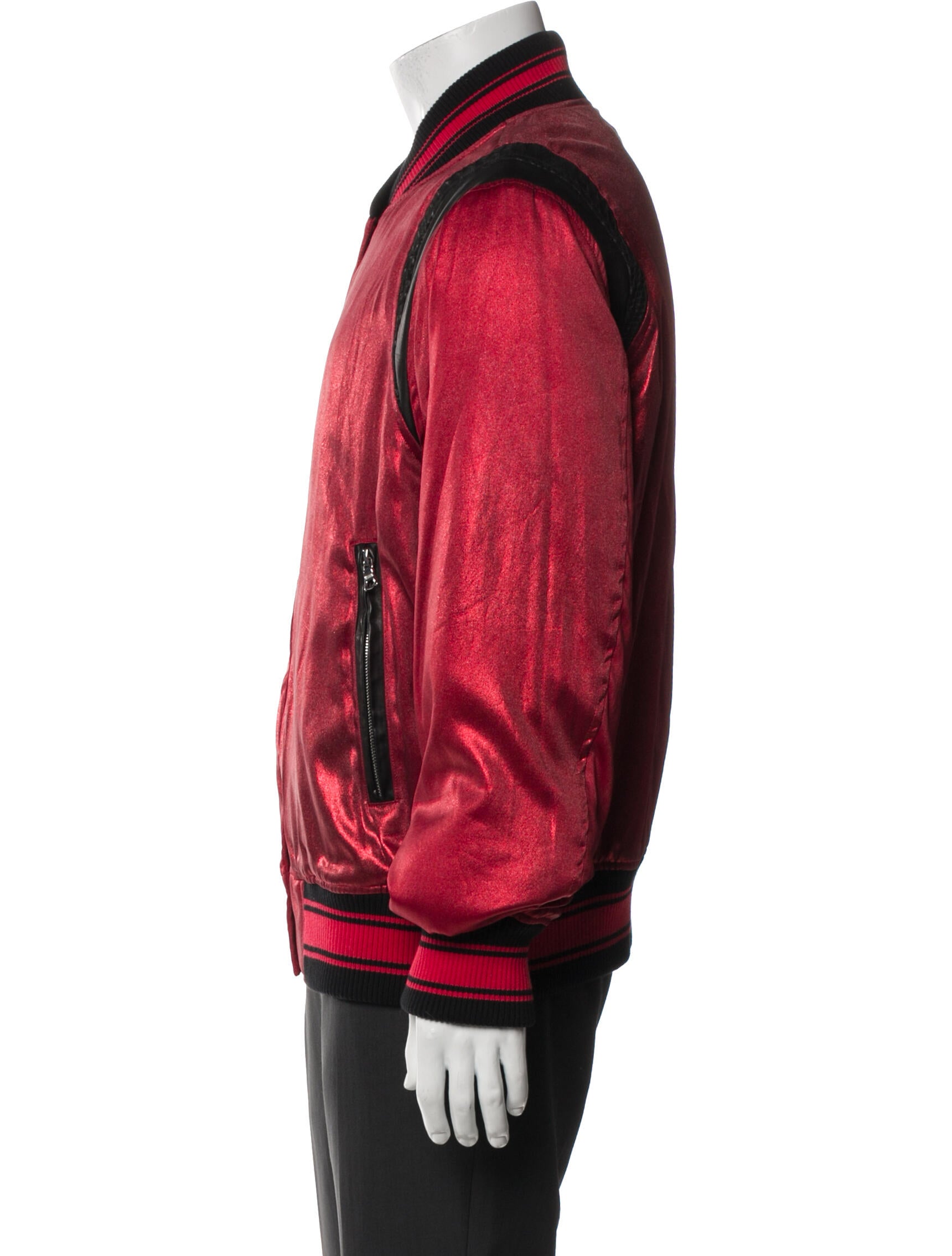 Amiri Silk Striped Bomber Jacket