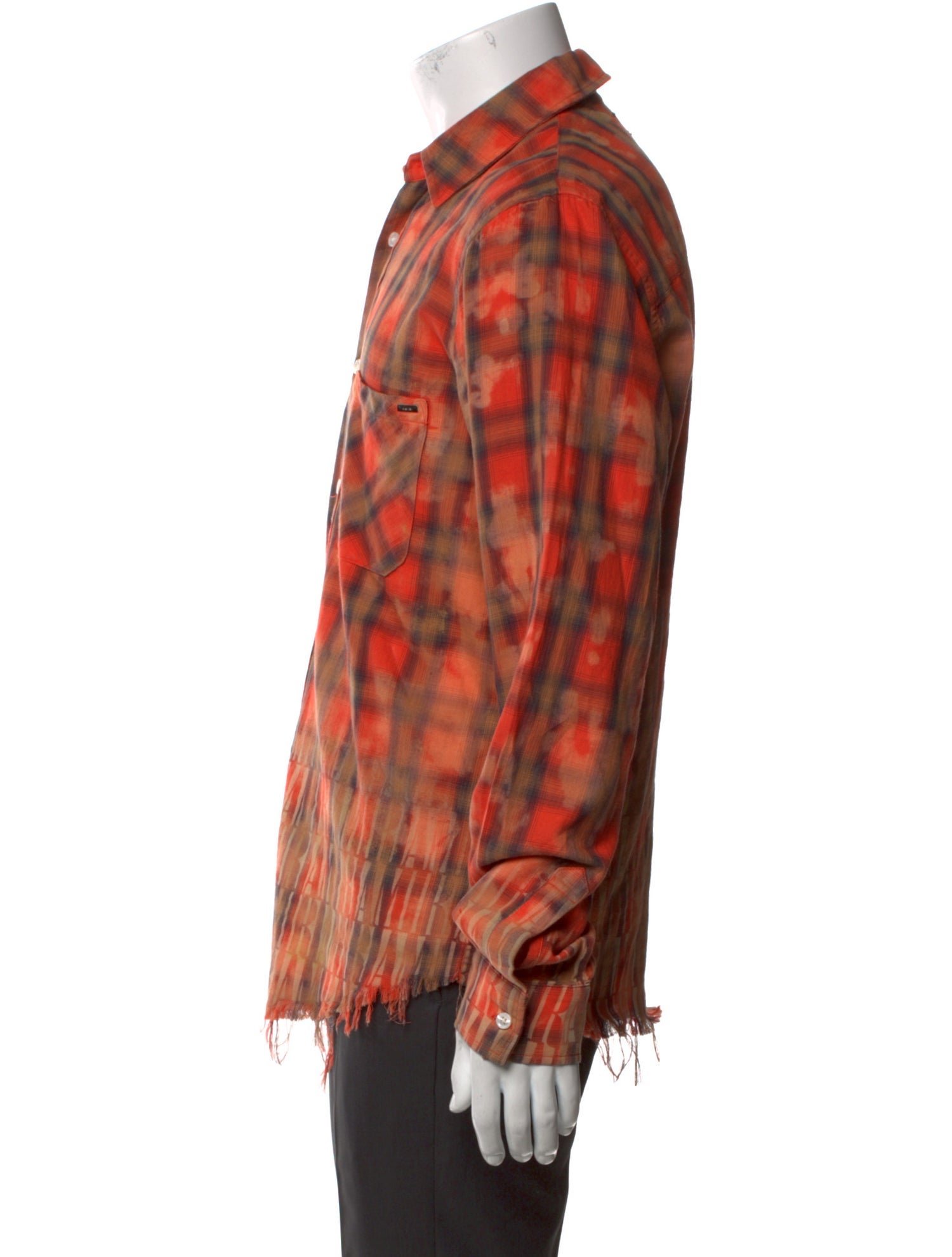 Amiri Plaid Print Long Sleeve Dress Shirt