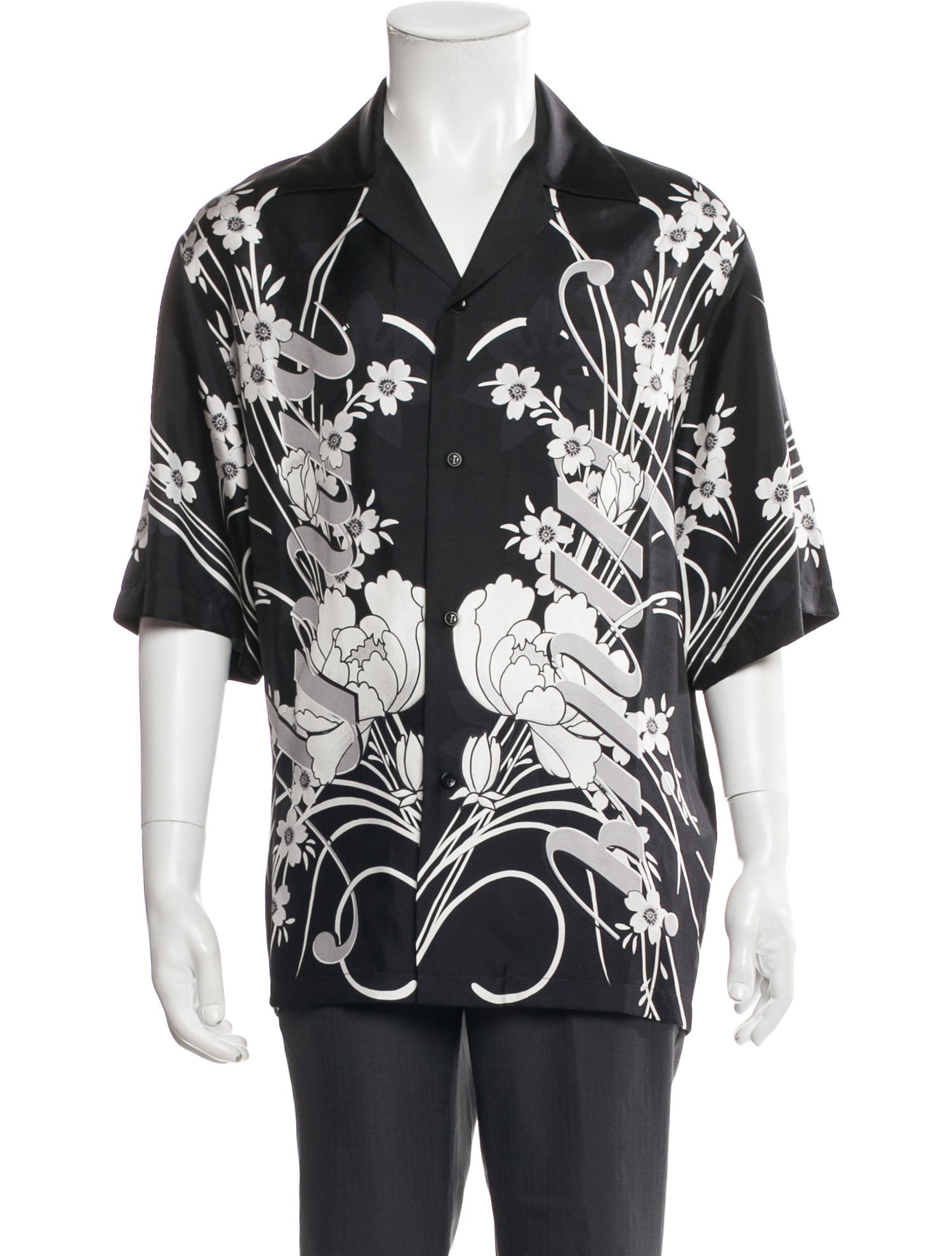 Amiri Silk Floral Print Shirt w/ Tags