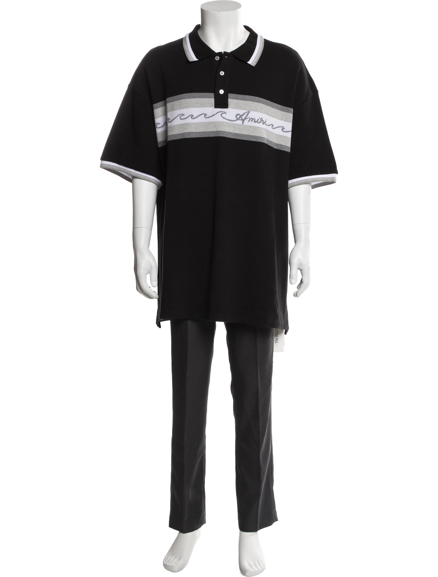 Amiri Graphic Print Collar Polo Shirt