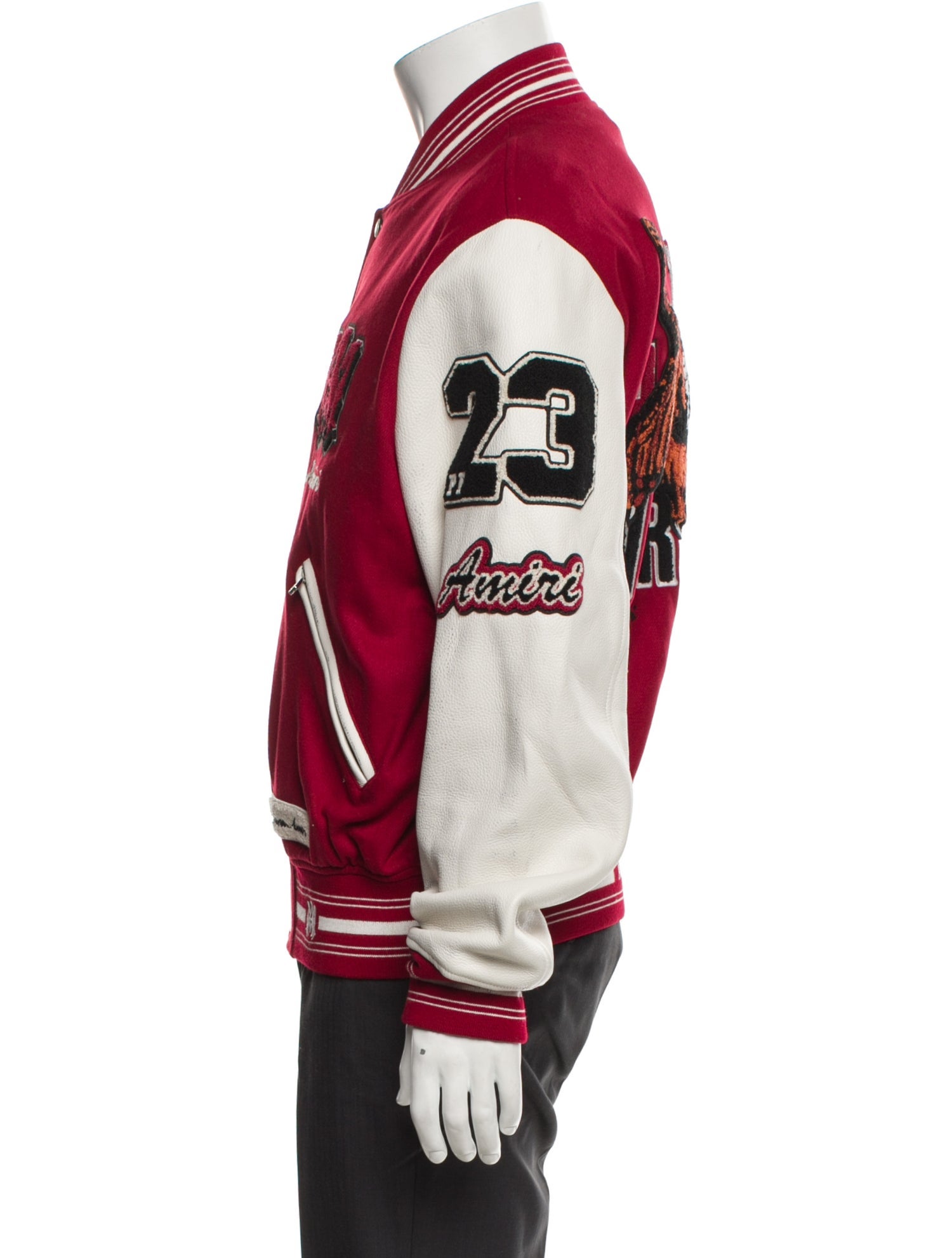 Amiri Wool Graphic Print Varsity Jacket