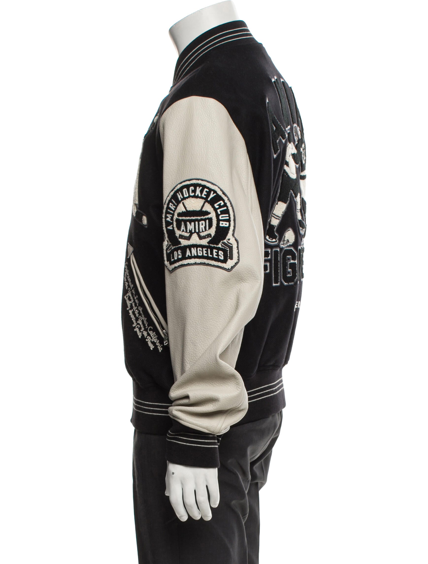 Amiri Wool Graphic Print Varsity Jacket