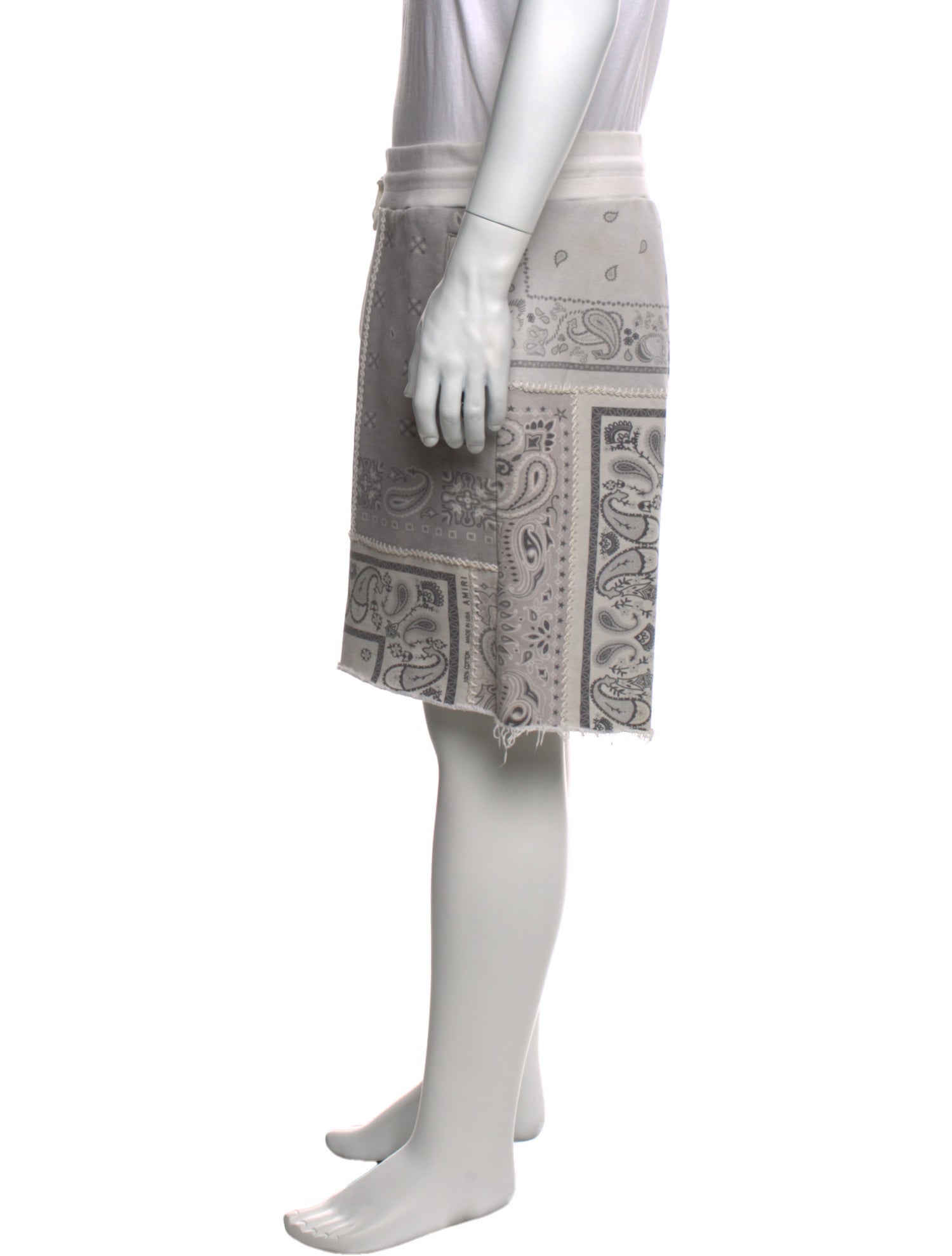 Amiri Paisley Print Jogger Shorts