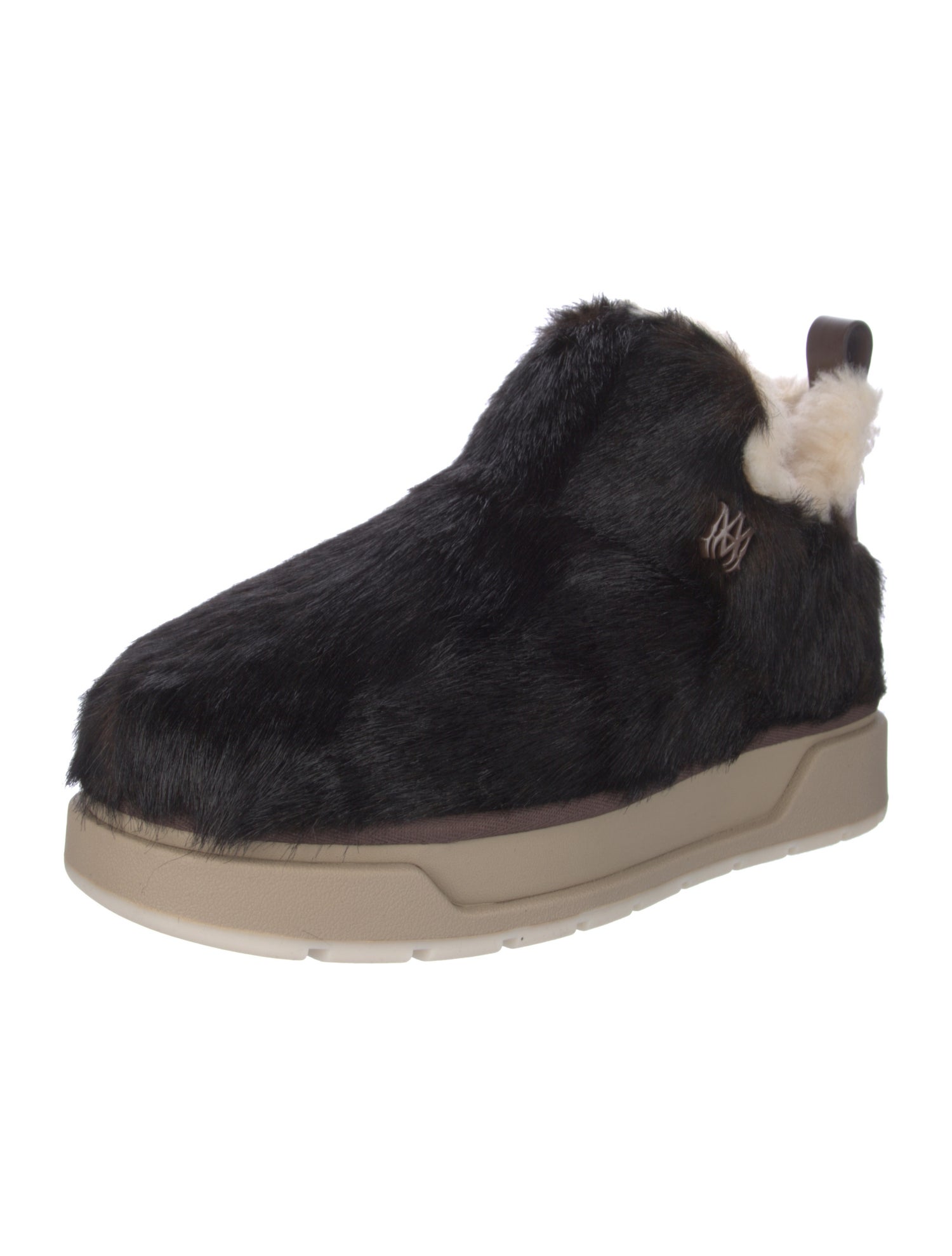 Amiri Faux Fur Wedge Sneakers