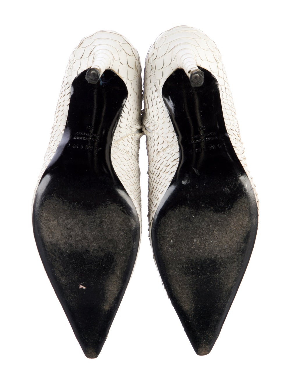 Amiri Python Knee-High Boots White Pointed-Toes C… - image 5
