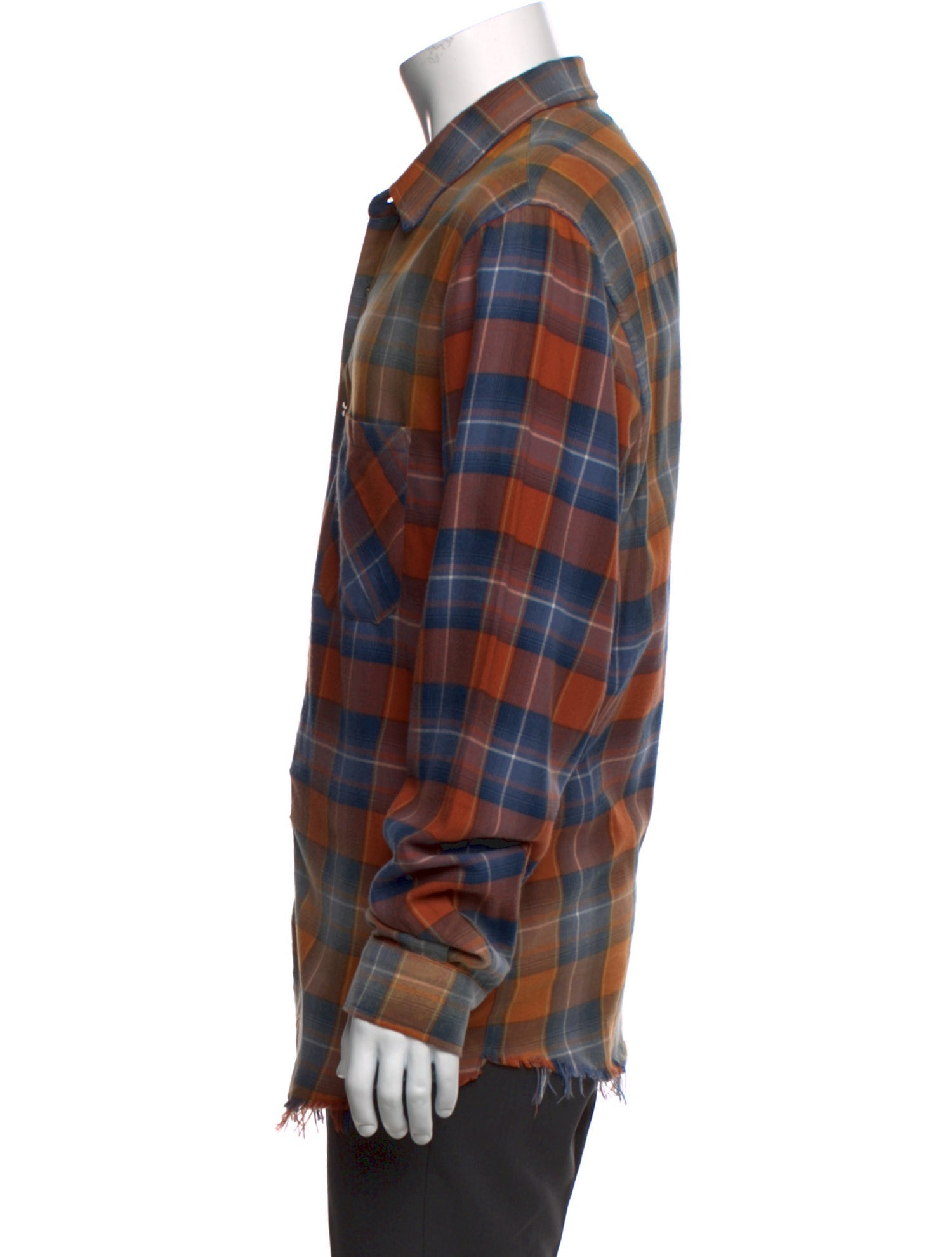 Amiri Plaid Print Long Sleeve Western Shirt