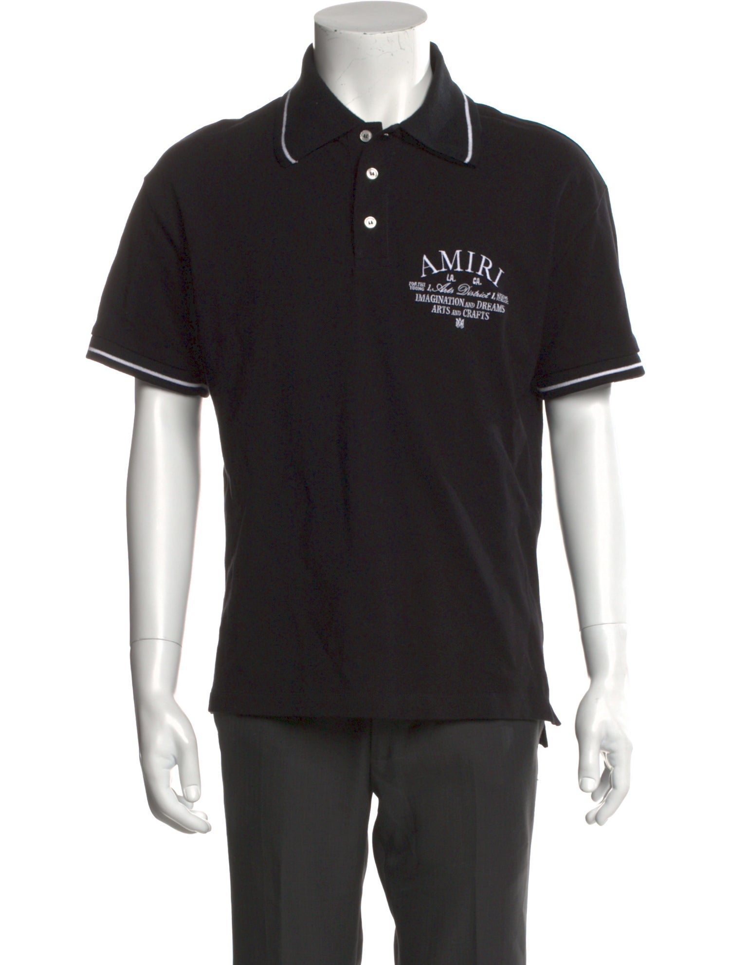 Amiri Graphic Print Crew Neck Polo Shirt