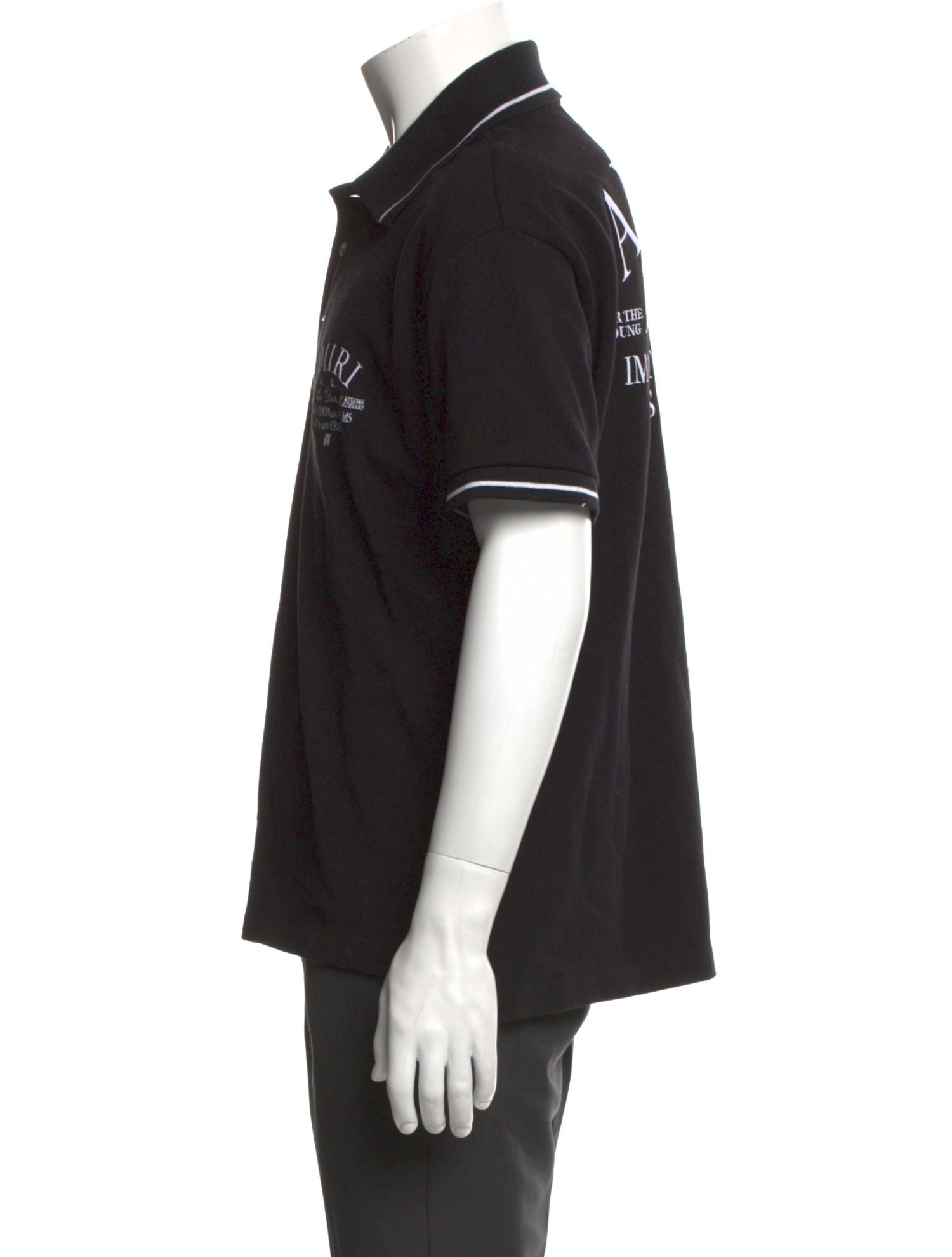 Amiri Graphic Print Crew Neck Polo Shirt