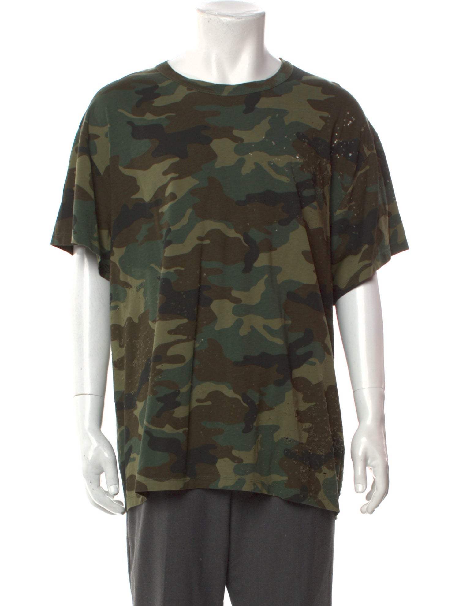 Amiri Camouflage Print Crew Neck T-Shirt w/ Tags