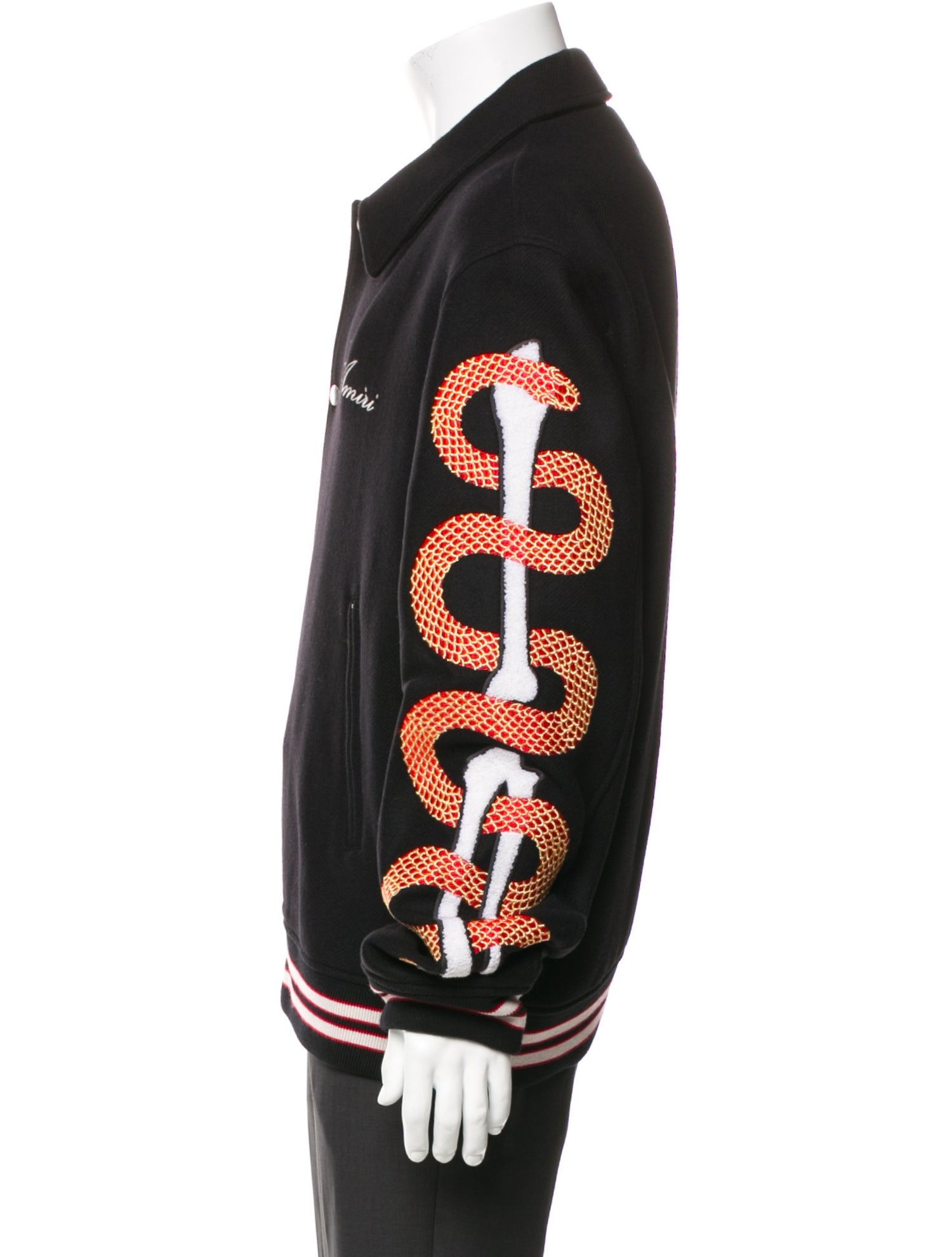 Amiri Wool Graphic Print Varsity Jacket