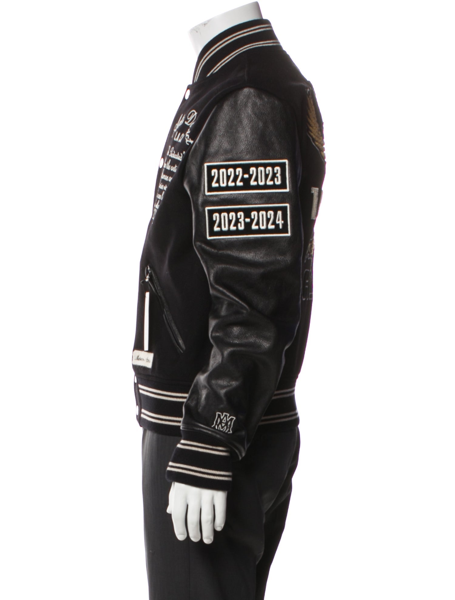 Amiri Wool Graphic Print Varsity Jacket