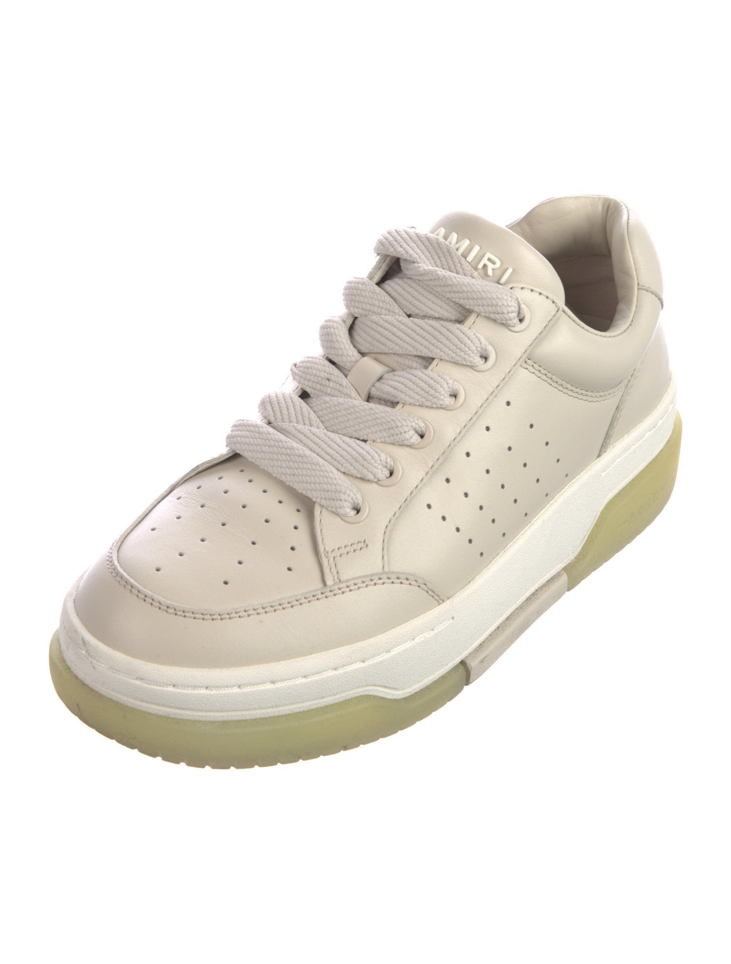 Amiri Leather Lasercut Accents Sneakers