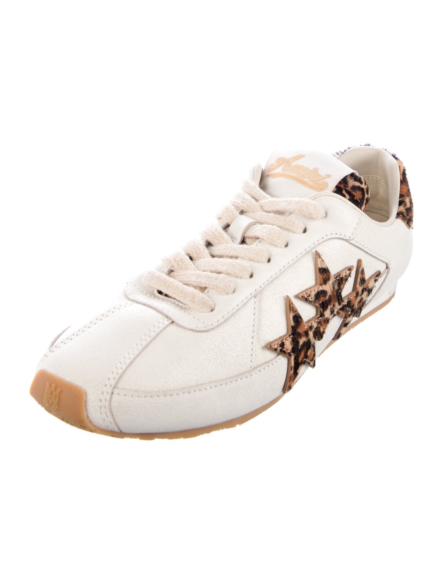 Amiri Leather Animal Print Sneakers