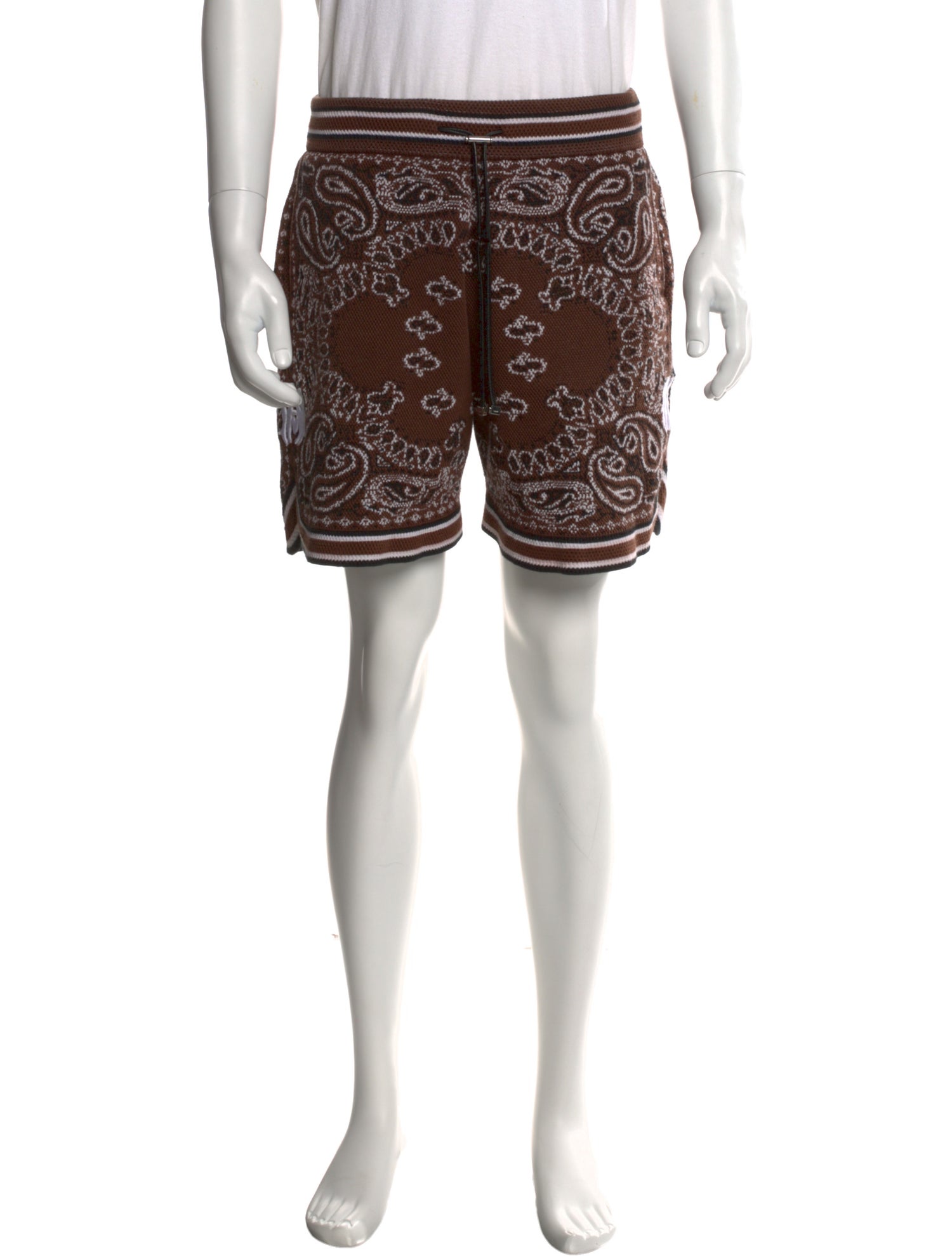Amiri Paisley Print Jogger Shorts