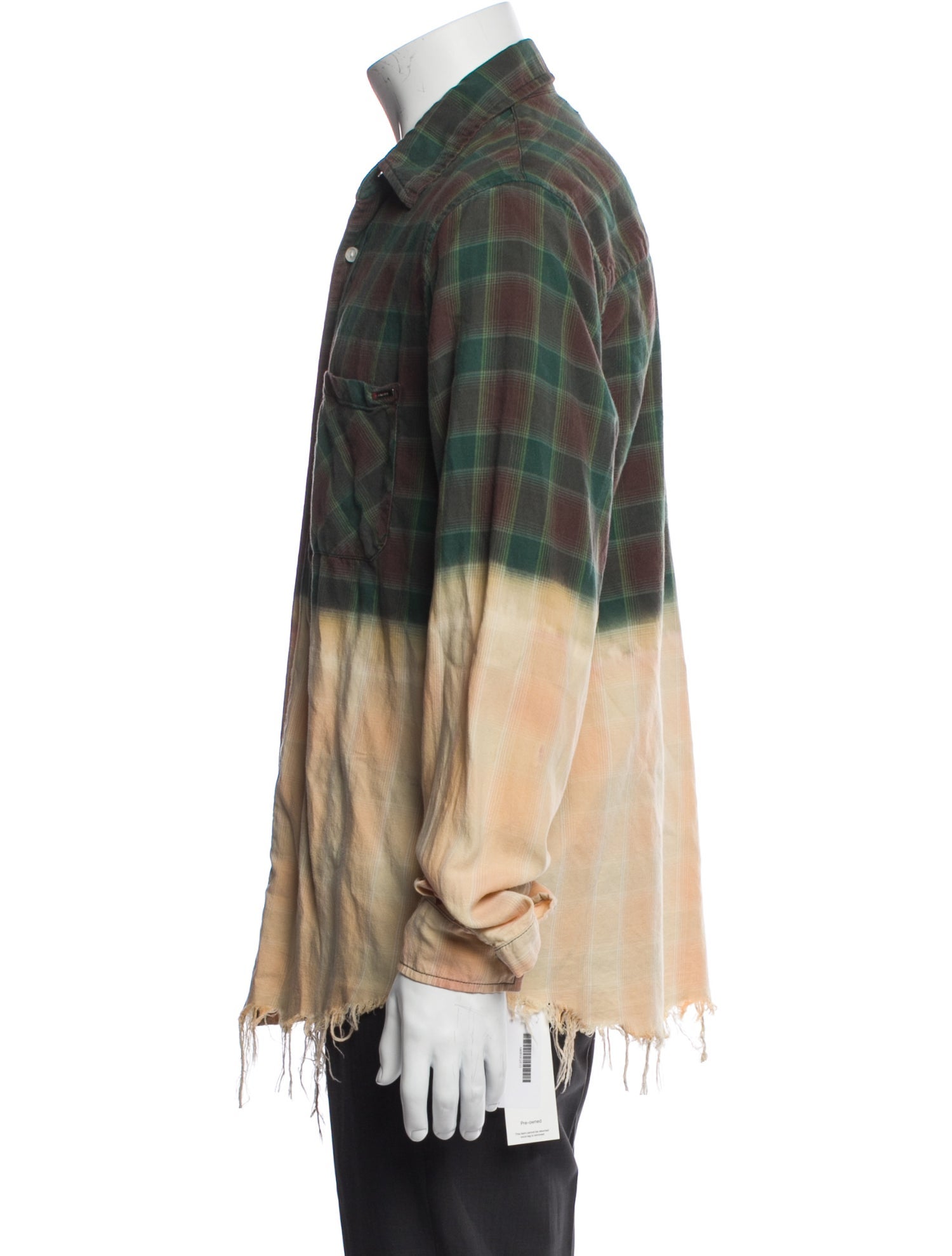 Amiri Plaid Print Long Sleeve Shirt