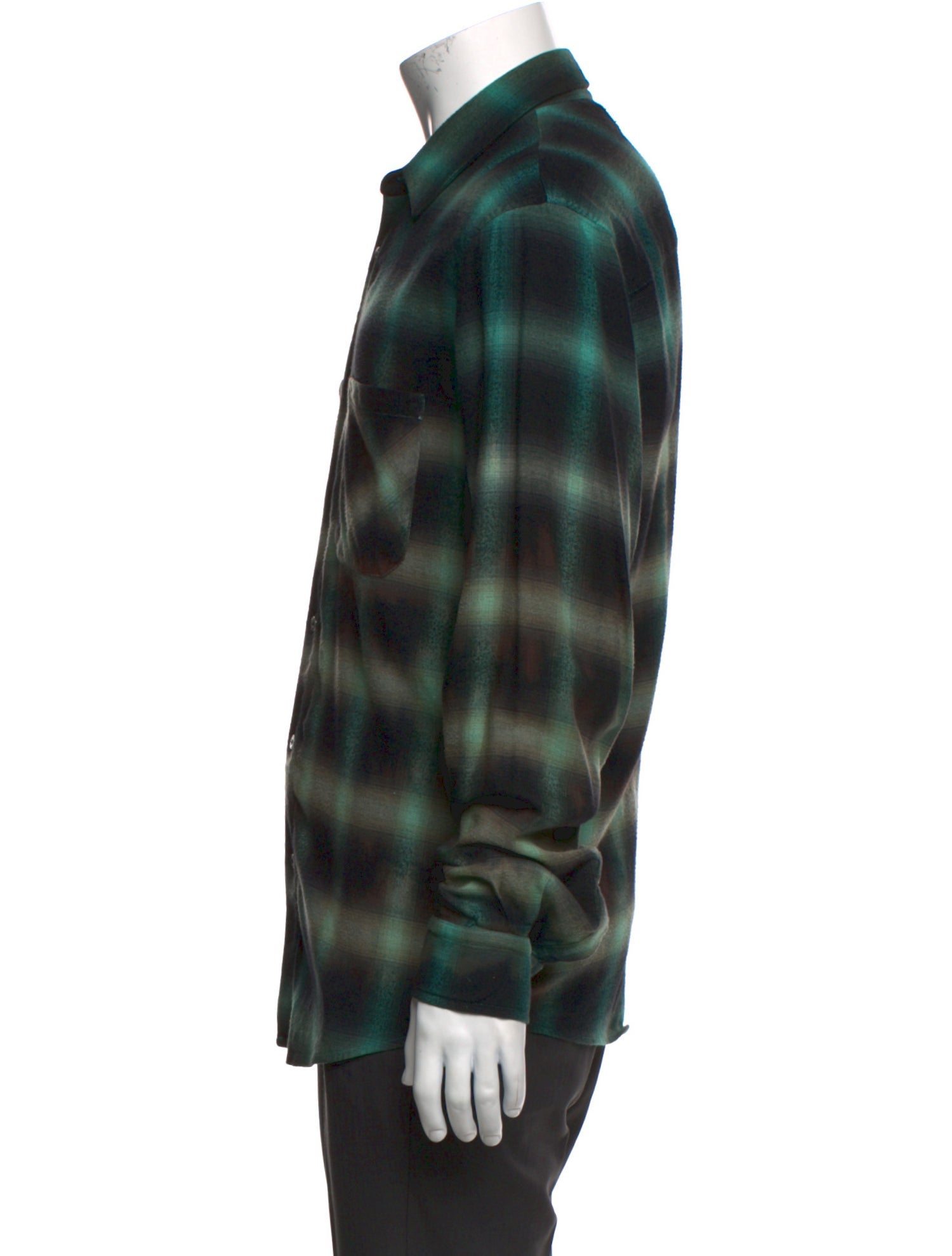 Amiri Plaid Print Long Sleeve Shirt